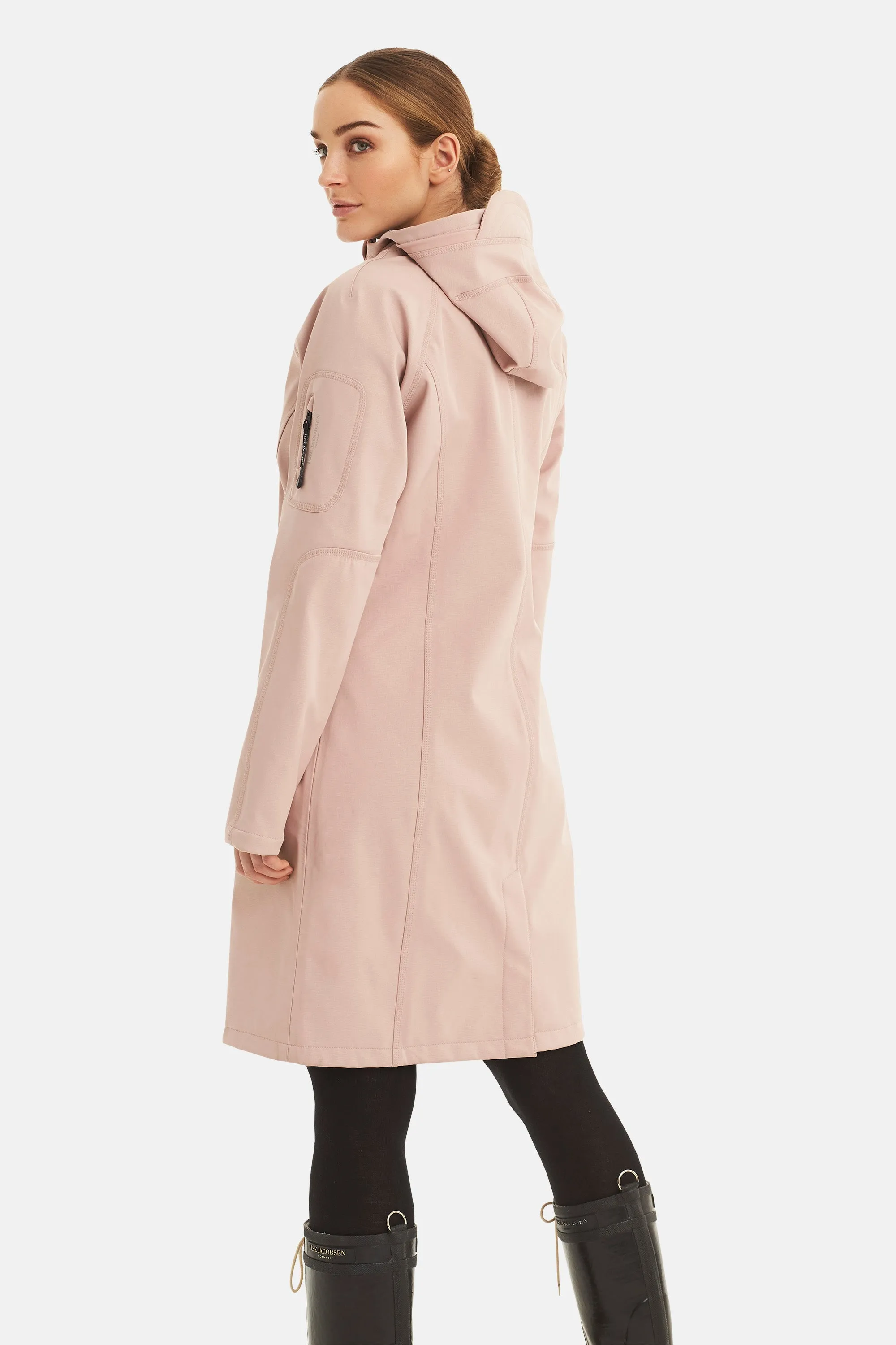 Long Softshell Raincoat - Adobe Rose sold by Ilse Jacobsen product image thumbnail 4