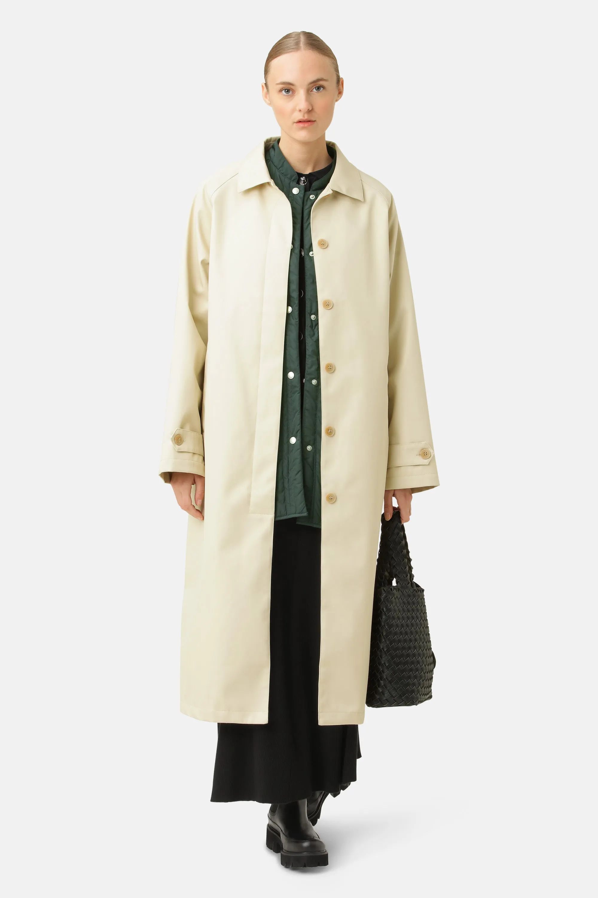 Cotton raincoat - Bleached Sand sold by Ilse Jacobsen product image thumbnail 3