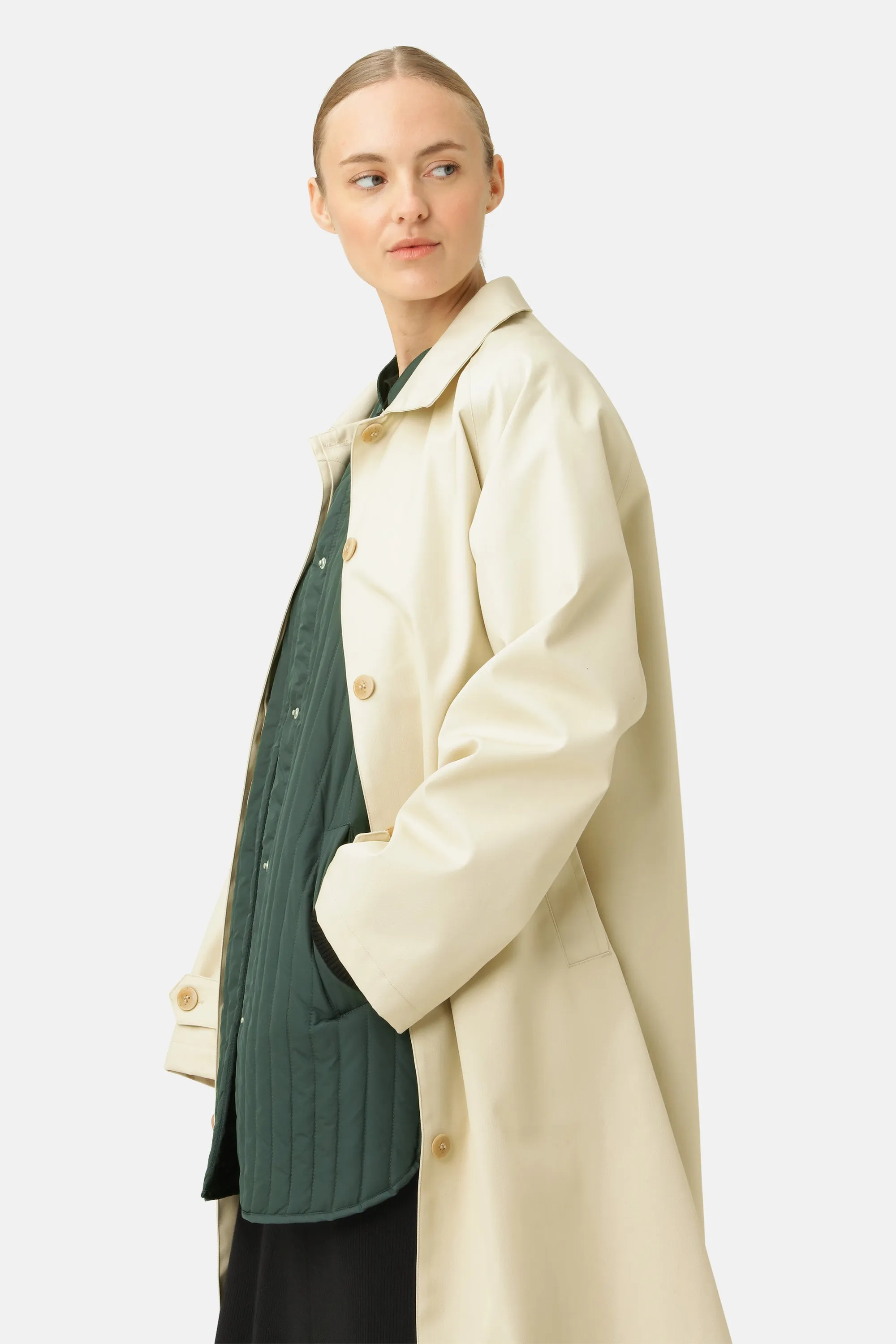 Cotton raincoat - Bleached Sand sold by Ilse Jacobsen product image thumbnail 5