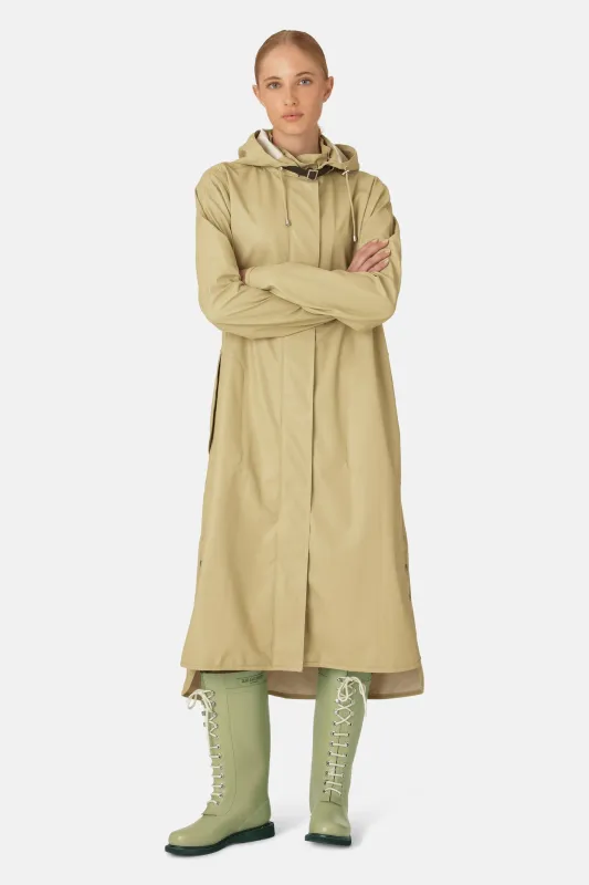 Long Light Raincoat - Olive Grass sold by Ilse Jacobsen