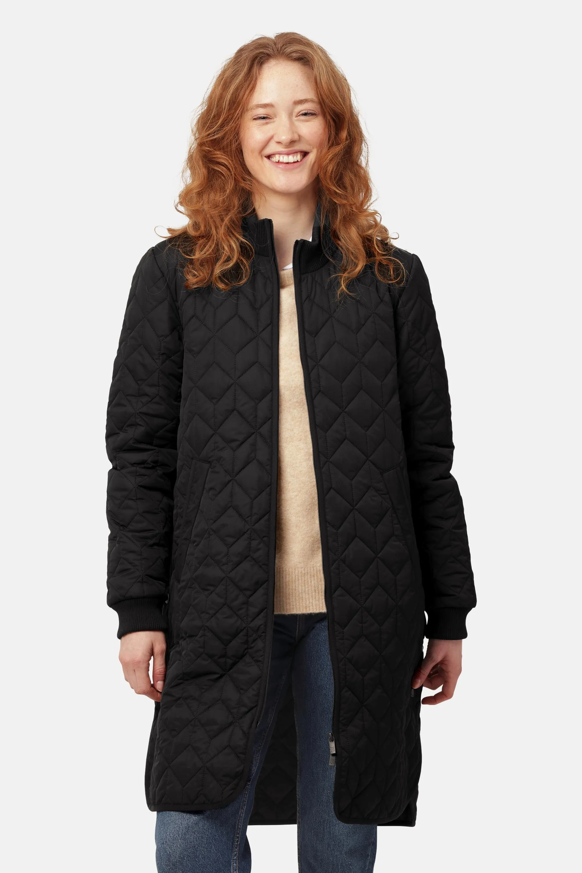 Long Padded Quilt Jacket - Black sold by Ilse Jacobsen product image thumbnail 2