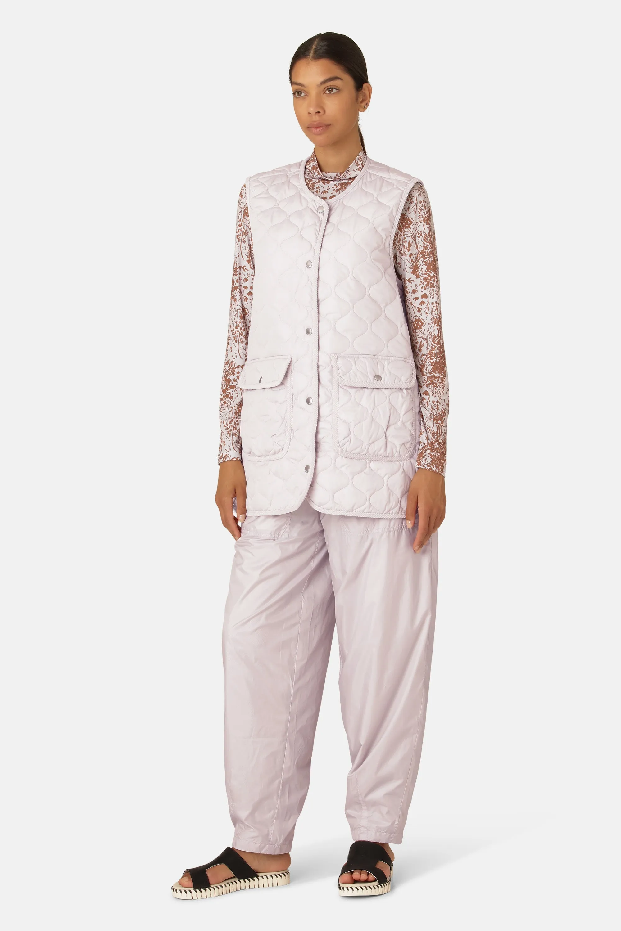 Quilt Long Vest - Concrete sold by Ilse Jacobsen