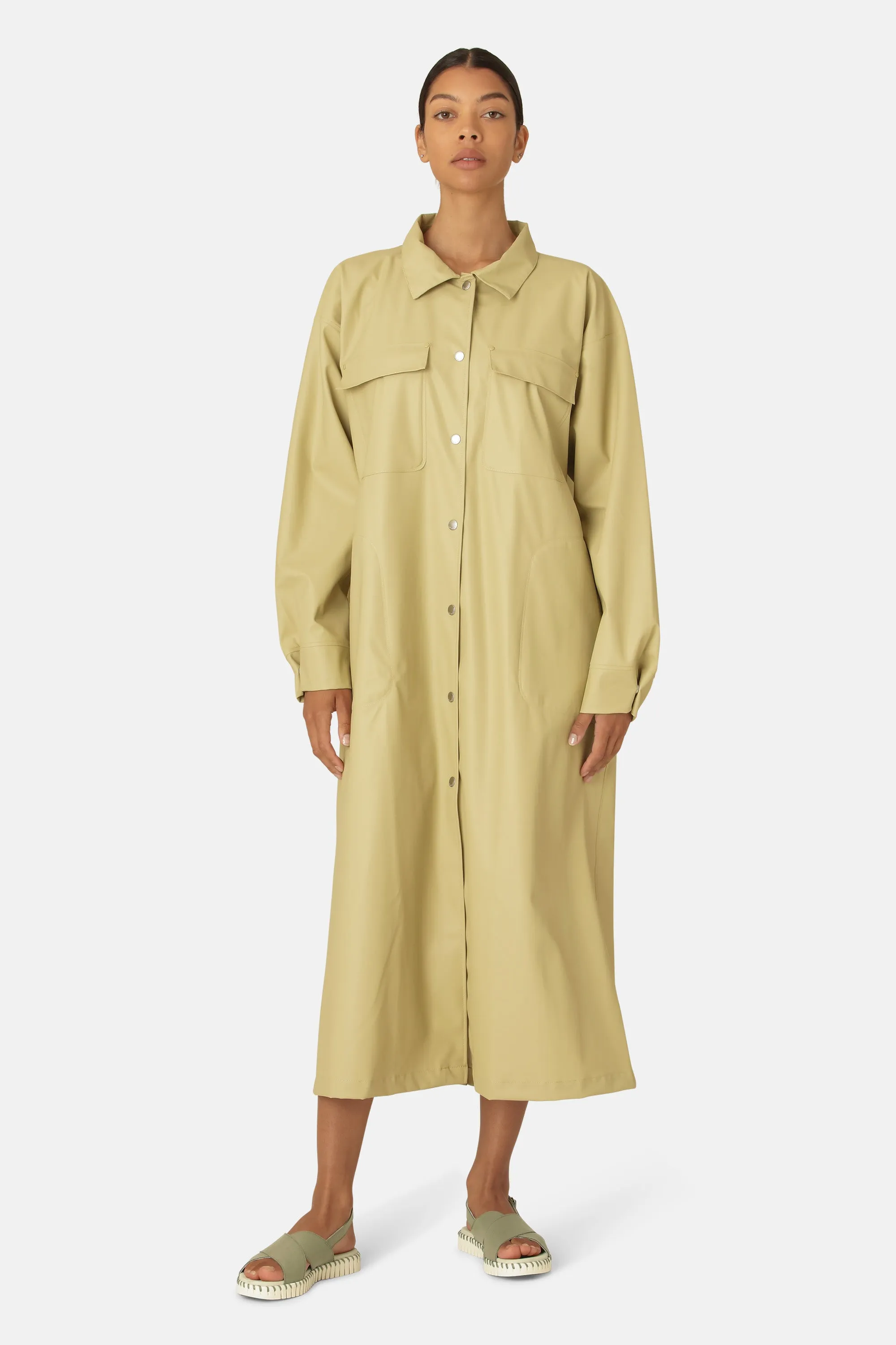 Raincoat - Olive Grass sold by Ilse Jacobsen