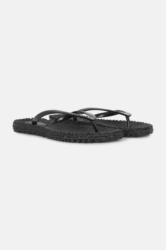 Metallic Flip Flop - Black made by Ilse Jacobsen