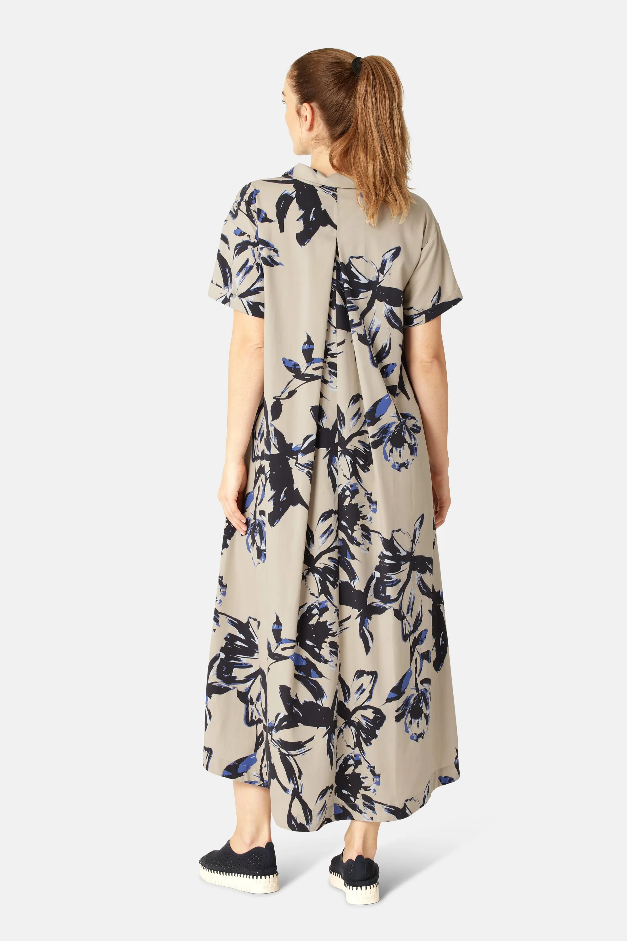 Long Dress A-line - Sand Artsy Stroke Flower sold by Ilse Jacobsen product image thumbnail 2