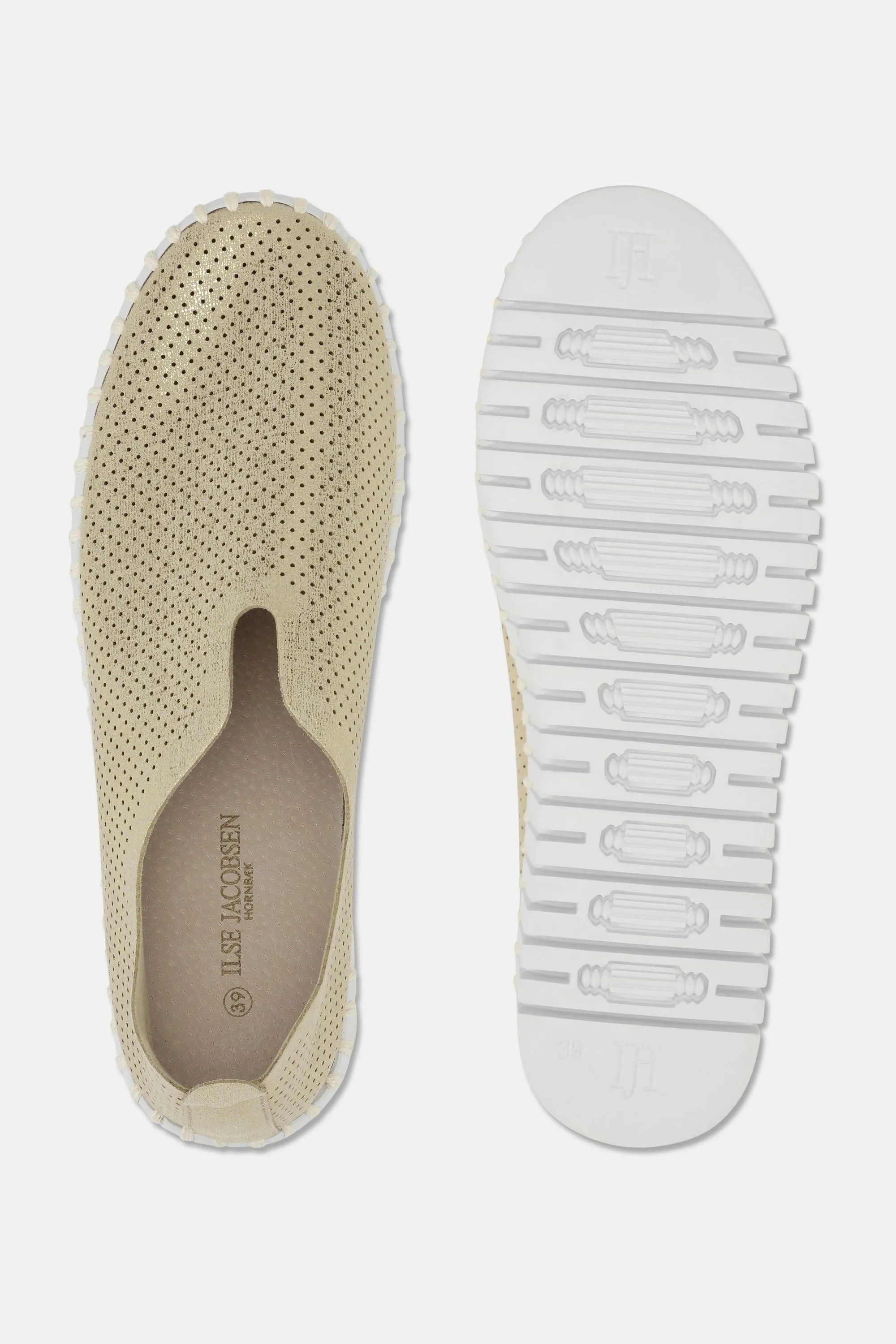 Platform Tulip Sko Glitter - Platin White sold by Ilse Jacobsen product image thumbnail 4