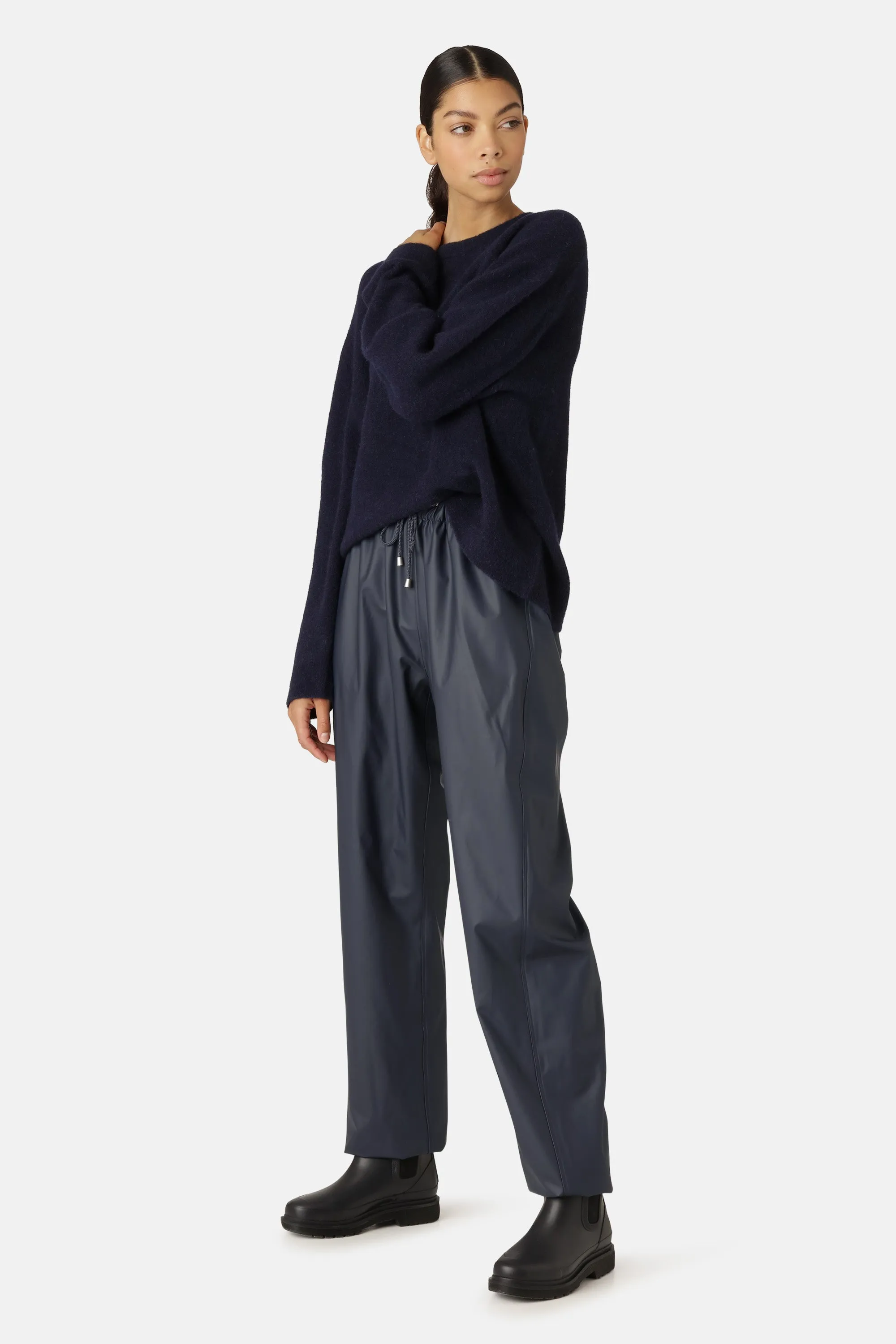 Rain Trousers - Dark Indigo sold by Ilse Jacobsen