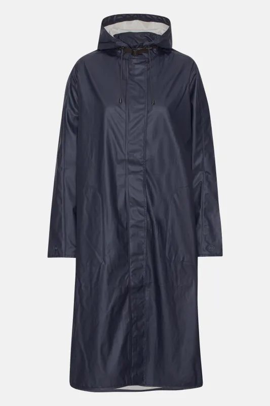 Long Light Raincoat - Dark Indigo sold by Ilse Jacobsen