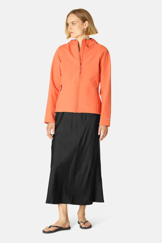 Short Softshell Raincoat - Hot Orange sold by Ilse Jacobsen