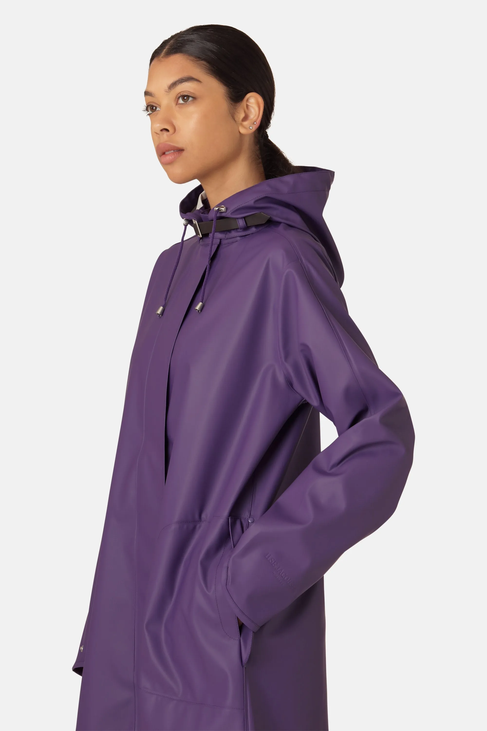 Long Light Raincoat - Purple Rain sold by Ilse Jacobsen product image thumbnail 2