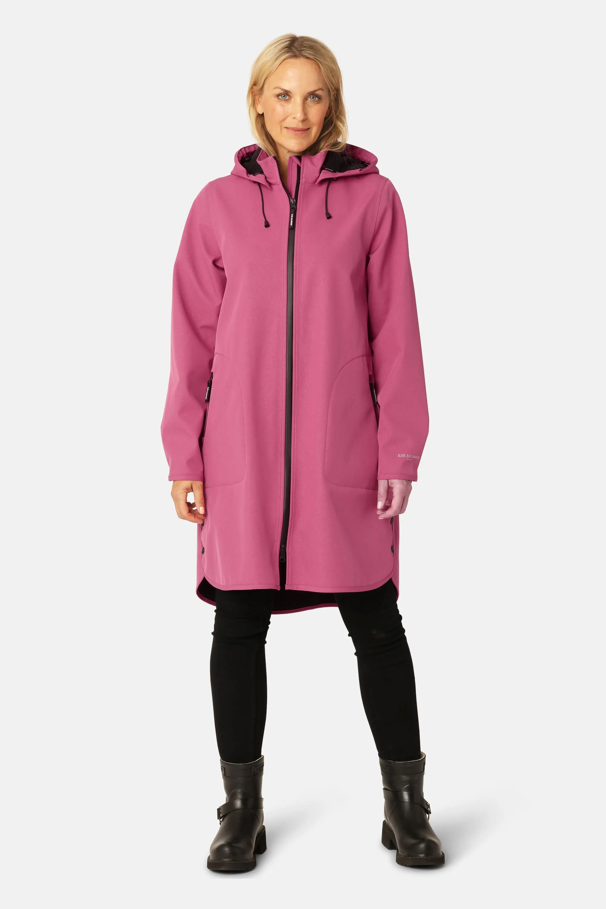 Softshell Raincoat A-line - Magenta Haze sold by Ilse Jacobsen