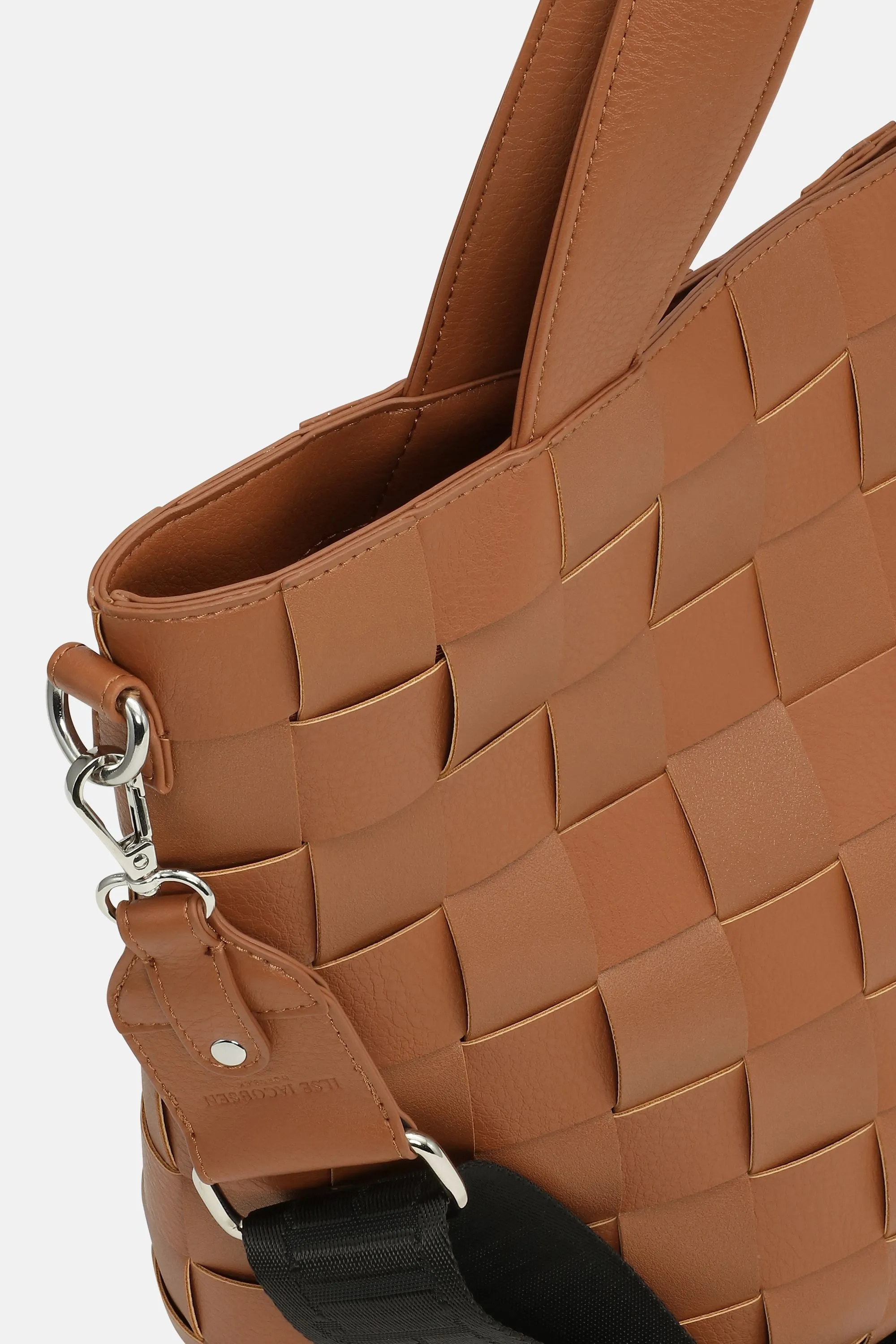 Braided Cross-Body Shopper - Cognac sold by Ilse Jacobsen product image thumbnail 4