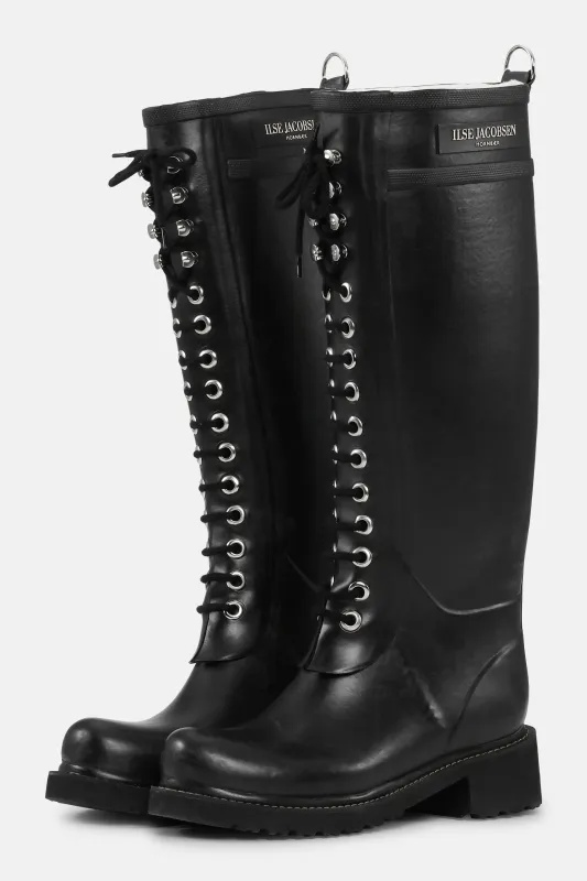 Long Rubber Boots - Black Black made by Ilse Jacobsen