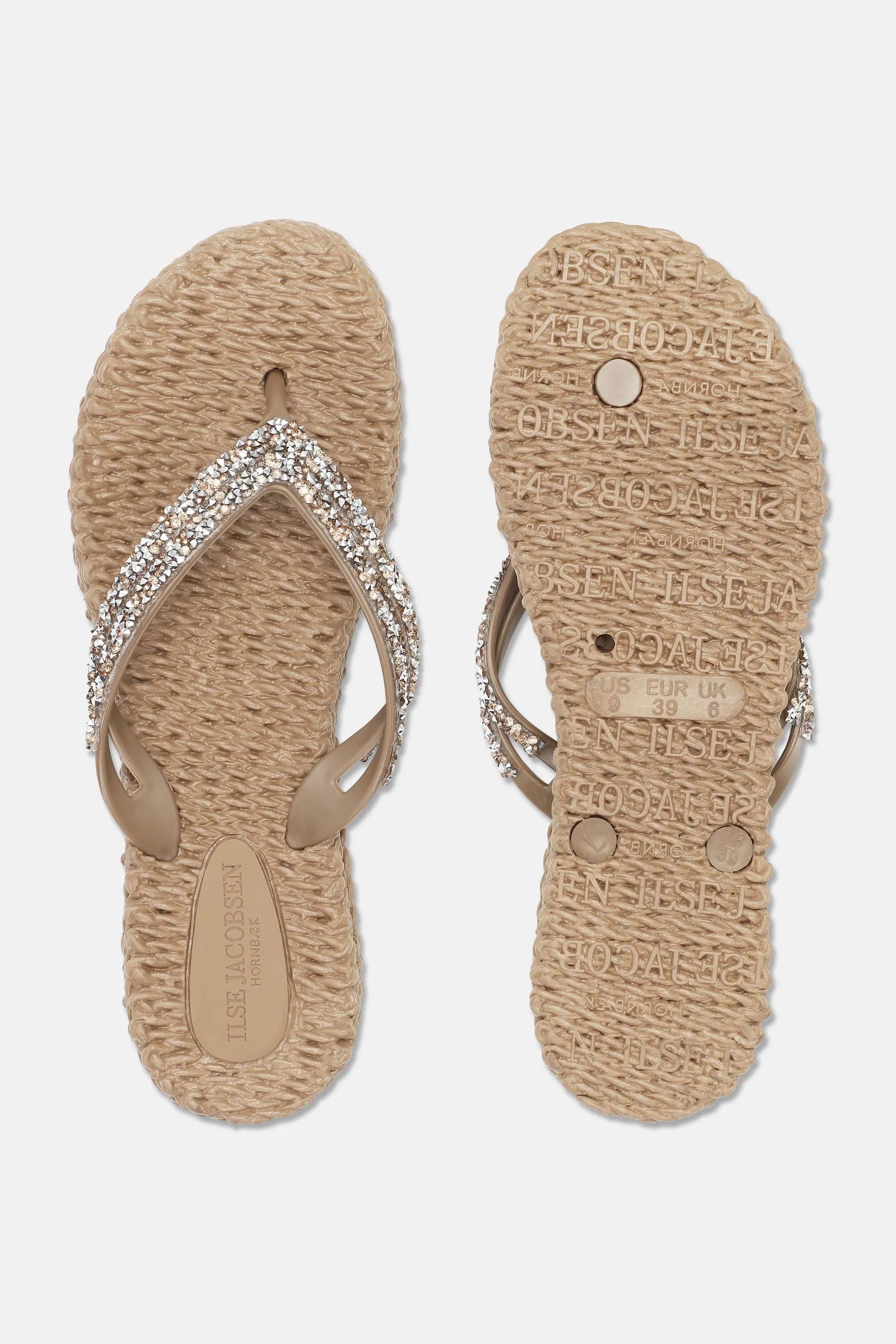 Platform Flip-flops Glitter Stones - Mocca sold by Ilse Jacobsen product image thumbnail 4