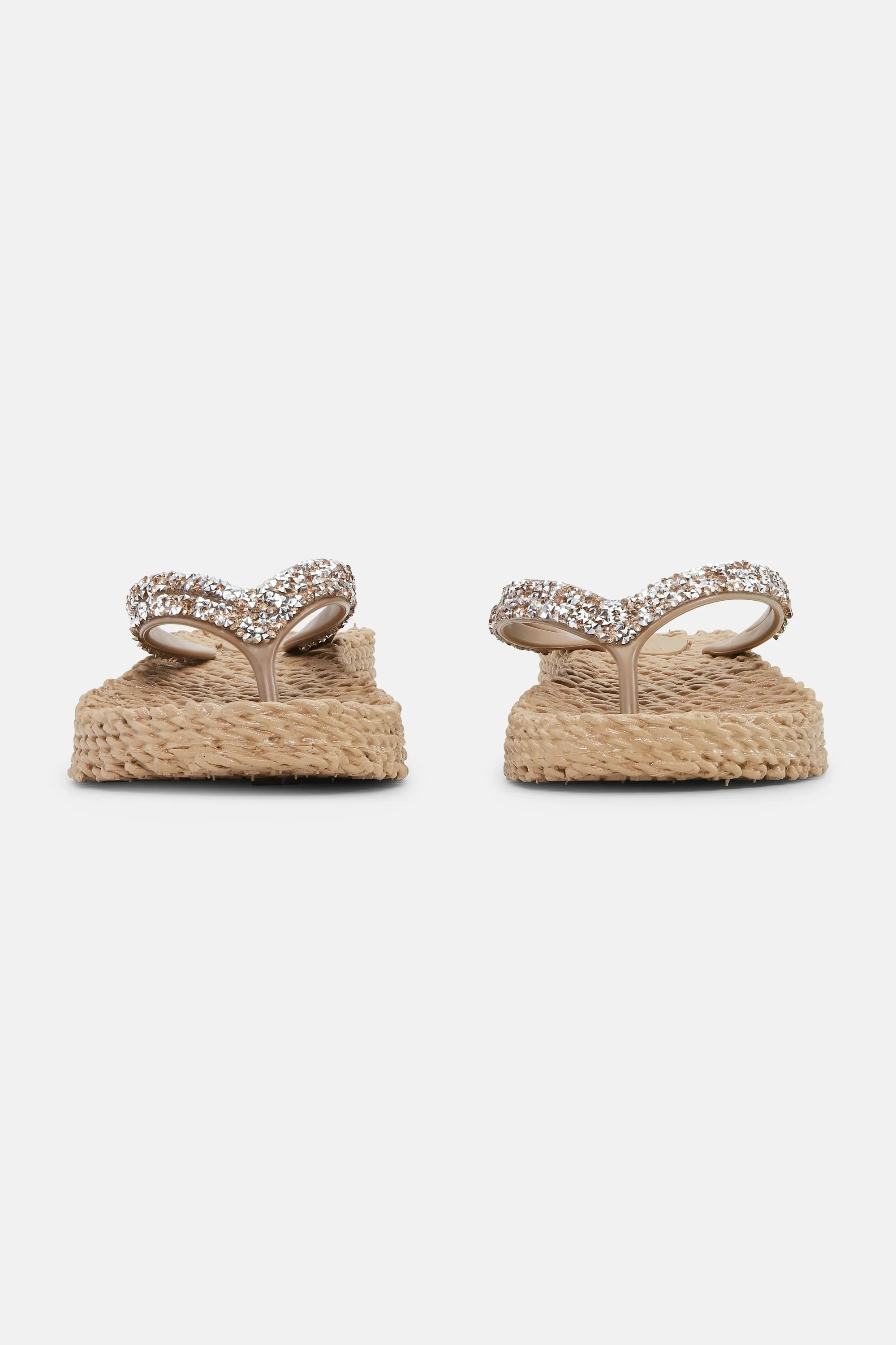 Platform Flip-flops Glitter Stones - Mocca sold by Ilse Jacobsen product image thumbnail 5