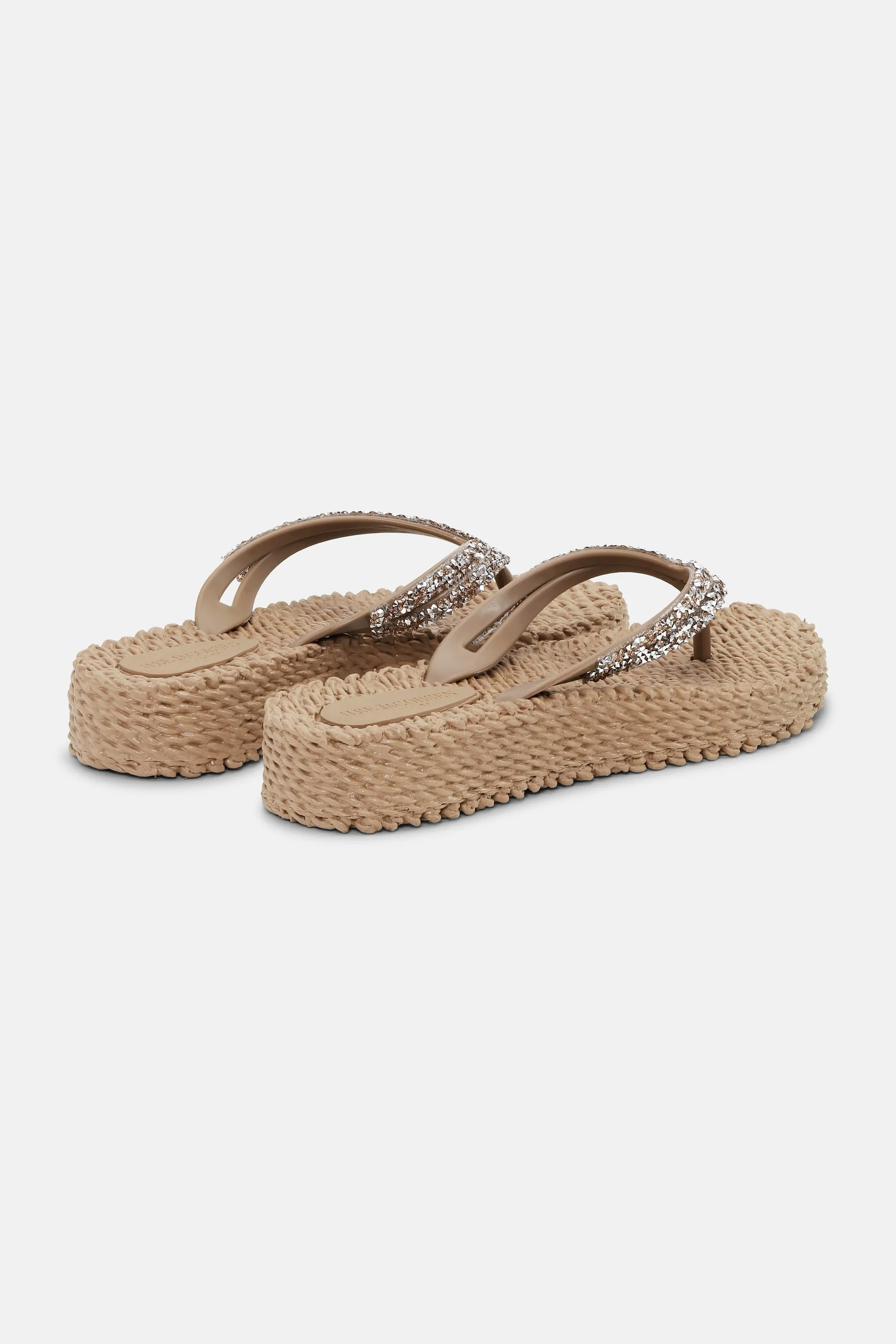 Platform Flip-flops Glitter Stones - Mocca sold by Ilse Jacobsen product image thumbnail 2
