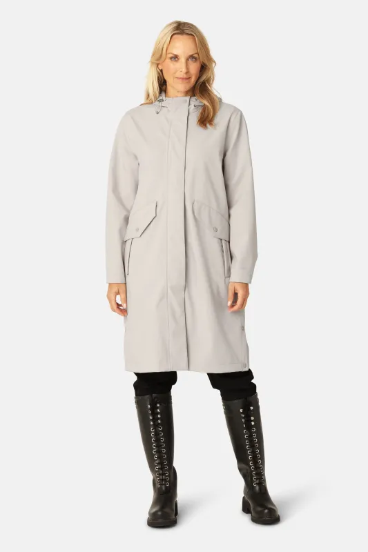 Long Softshell Raincoat - Chateau Gray sold by Ilse Jacobsen
