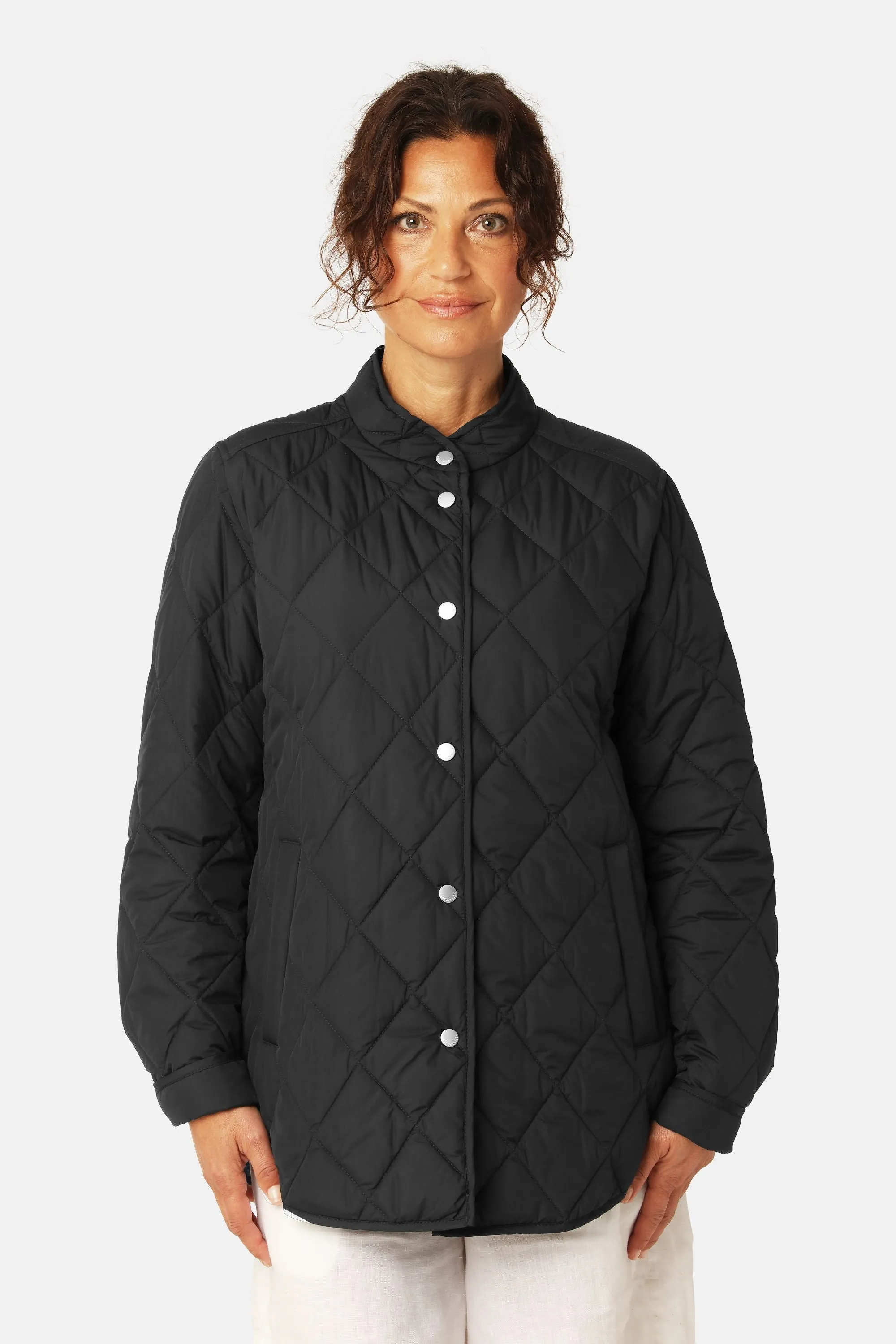 Quilted Shirt Jacket - Dark Indigo sold by Ilse Jacobsen product image thumbnail 2