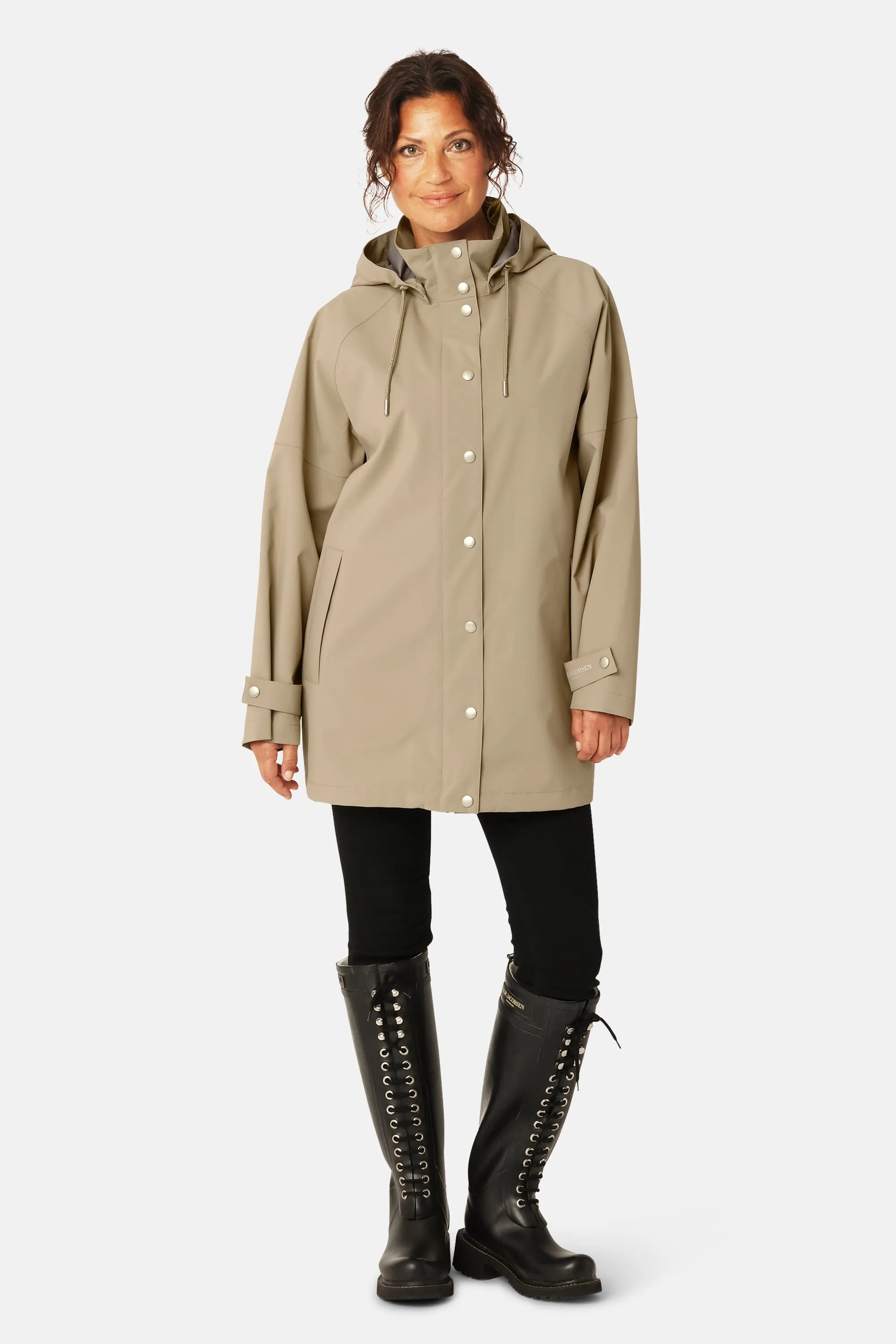 Rain Jacket - Greige sold by Ilse Jacobsen