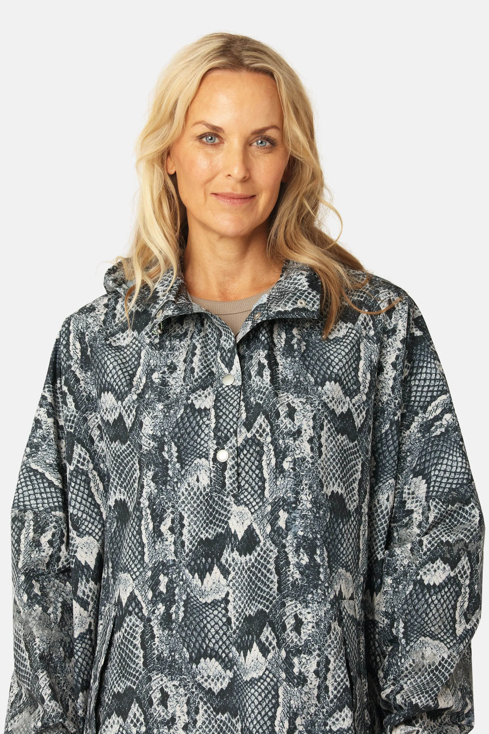 Poncho Raincoat - Dark Blue Snake sold by Ilse Jacobsen product image thumbnail 3
