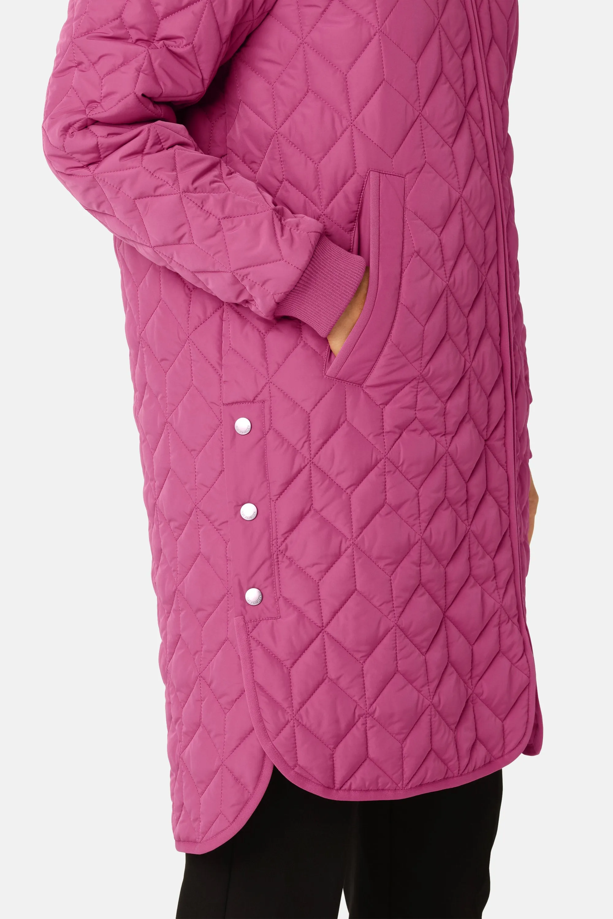 Long Padded Quilt Jacket - Magenta Haze sold by Ilse Jacobsen product image thumbnail 5