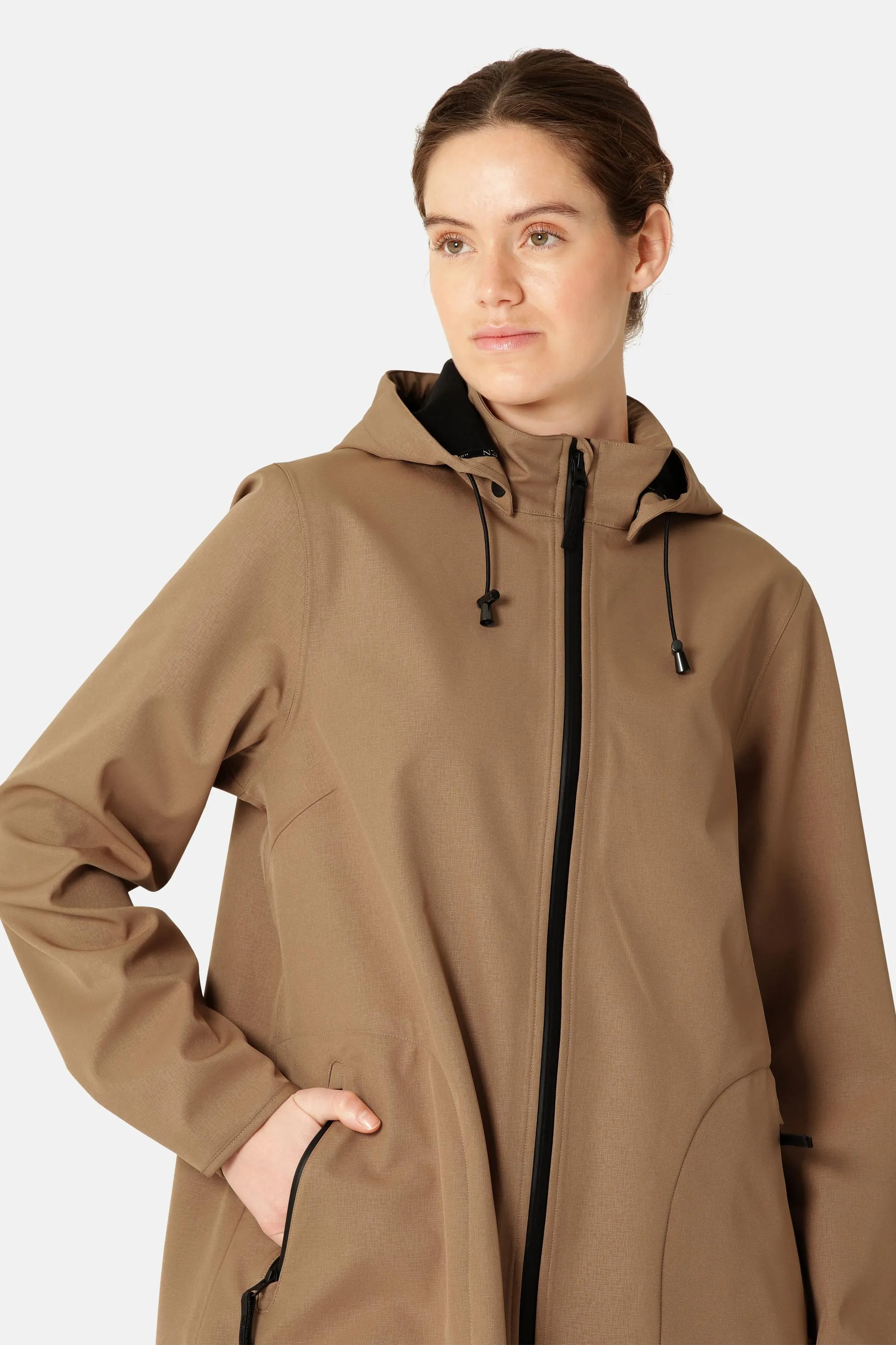 Softshell Raincoat A-line - Mocca sold by Ilse Jacobsen product image thumbnail 4