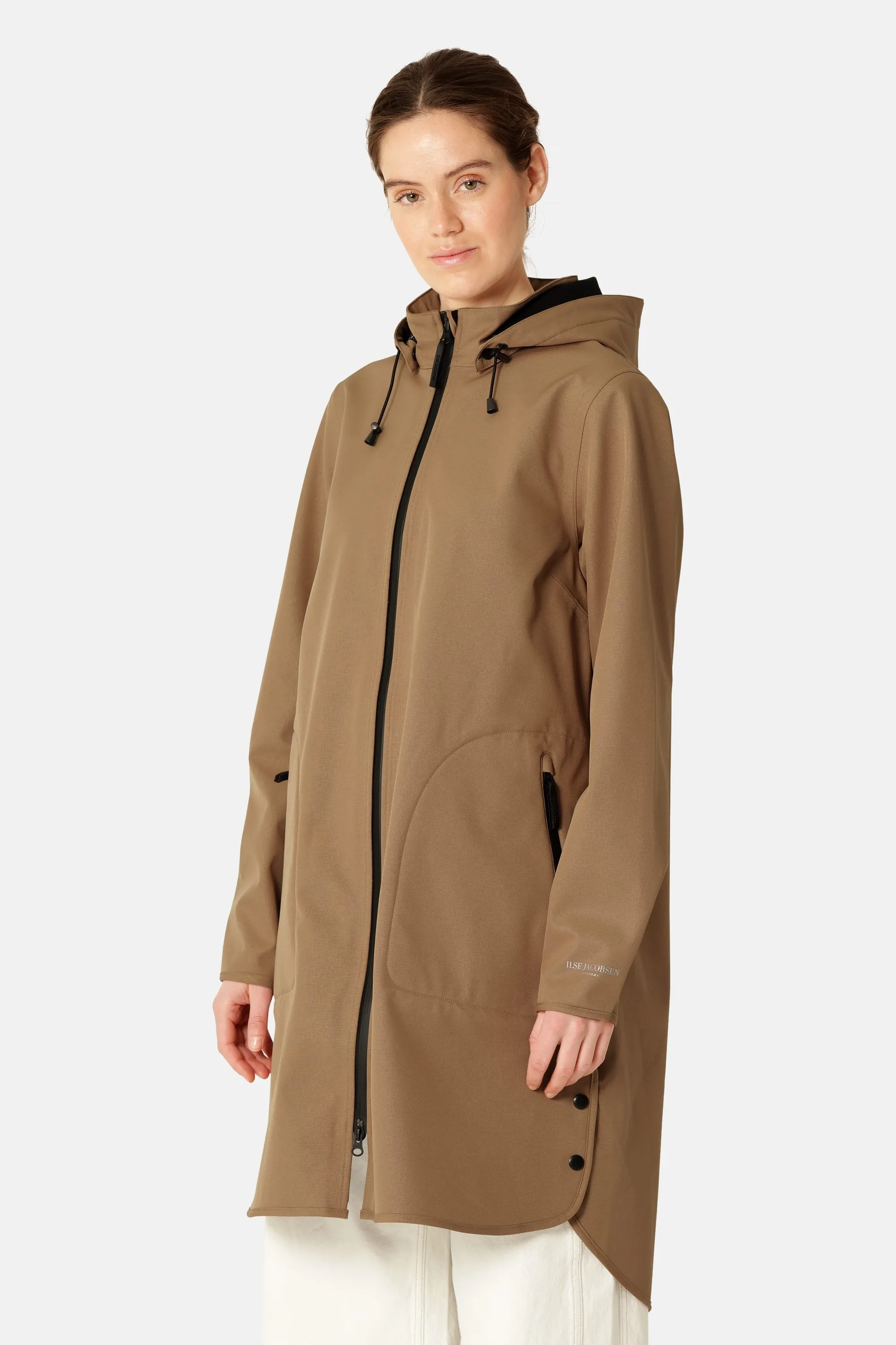 Softshell Raincoat A-line - Mocca sold by Ilse Jacobsen product image thumbnail 2
