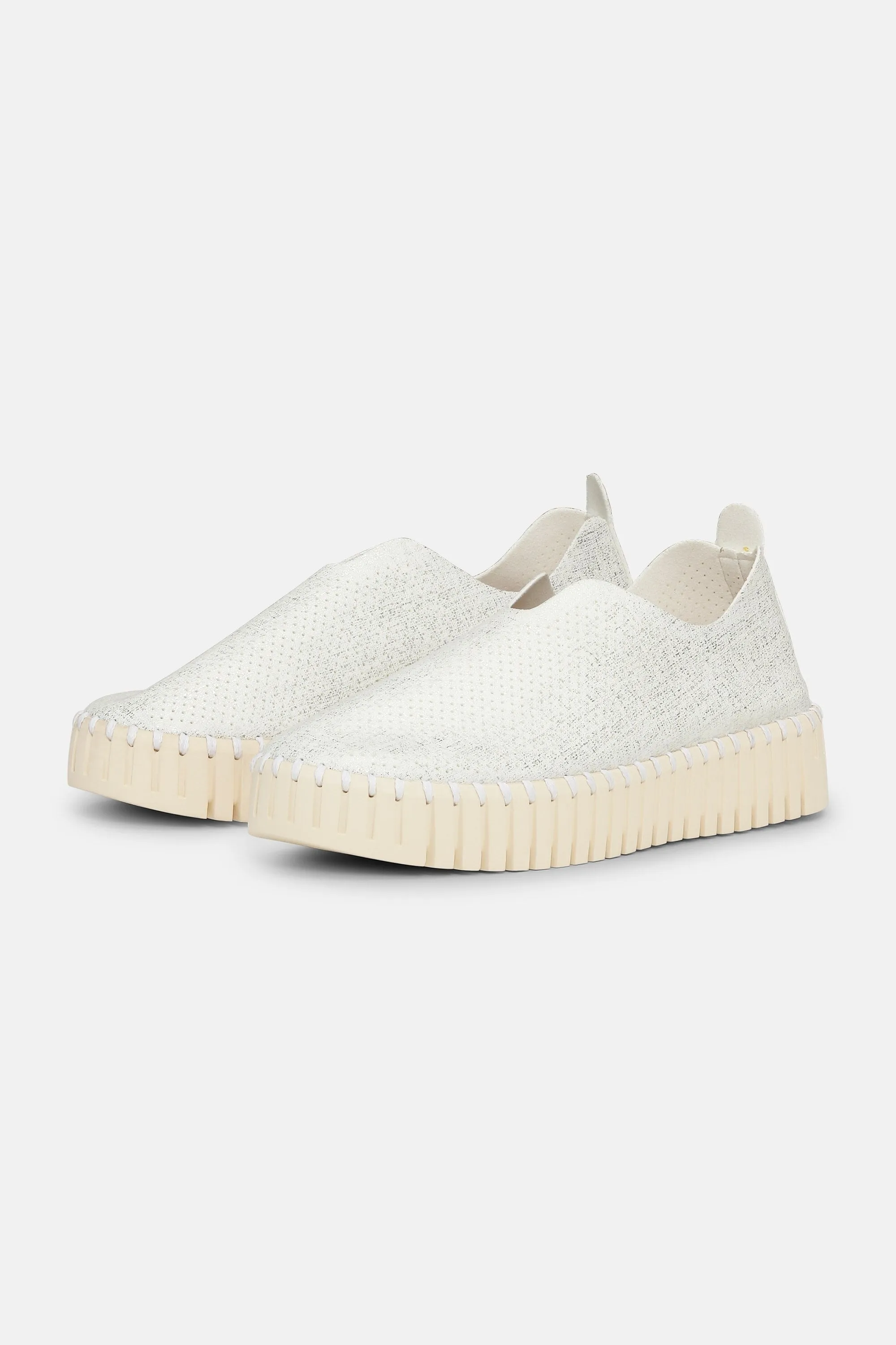 Platform Tulip Sko Glitter - White Pearled Ivory sold by Ilse Jacobsen