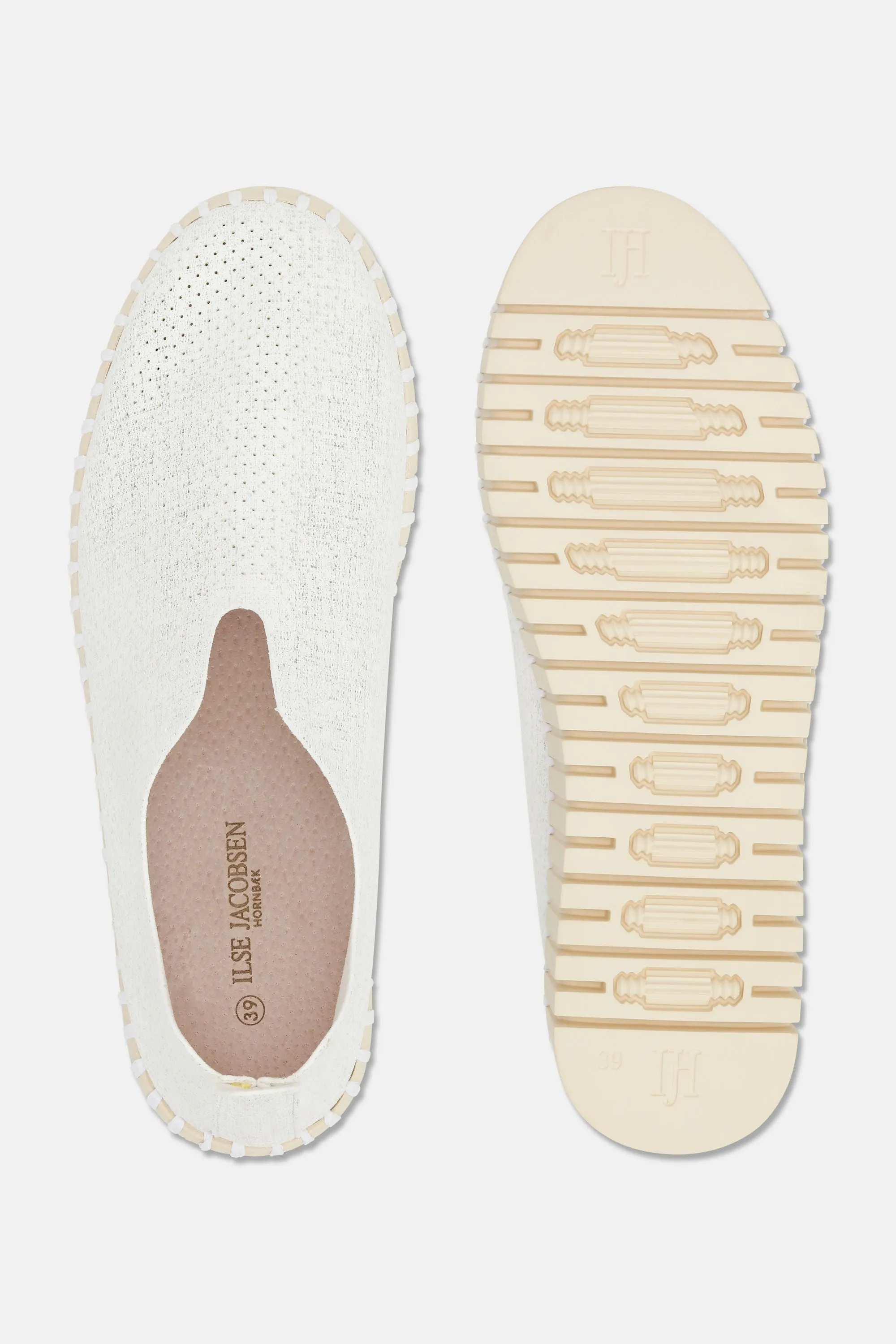 Platform Tulip Sko Glitter - White Pearled Ivory sold by Ilse Jacobsen product image thumbnail 4