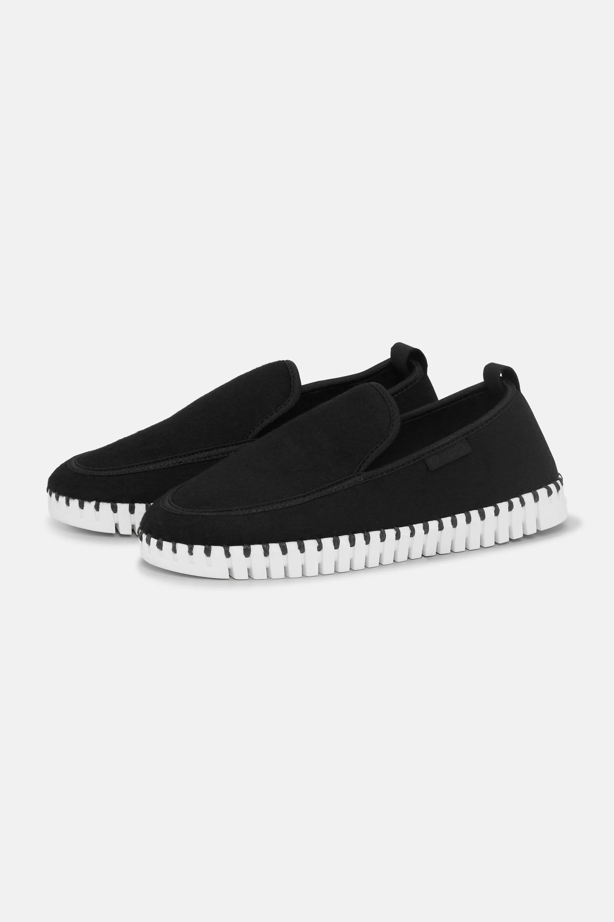 Tulip Wool Loafer - Black White sold by Ilse Jacobsen