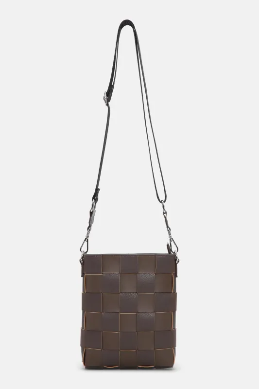 Braided Squared Cross-Body - Chocolate Brown sold by Ilse Jacobsen