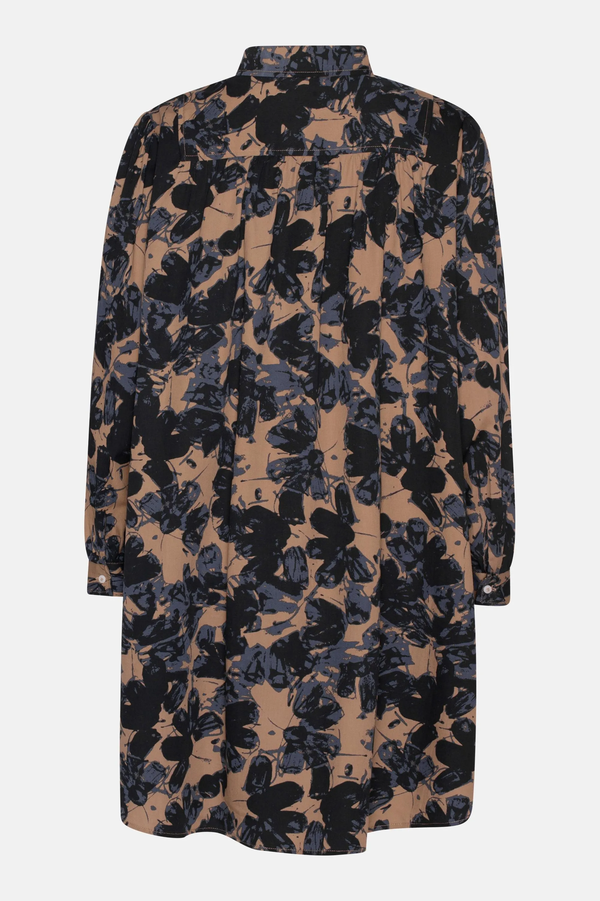 Long Sleeved Tunic Dress - Beige Butterfly sold by Ilse Jacobsen product image thumbnail 2