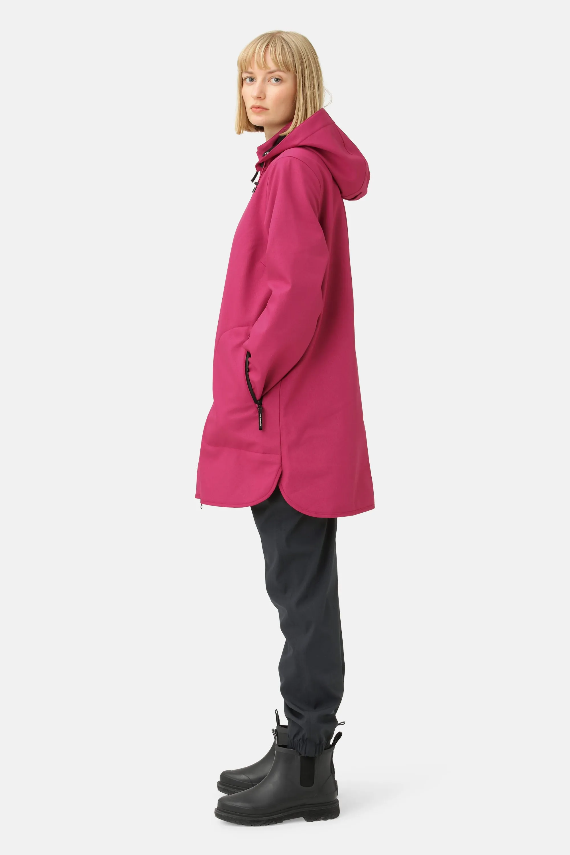 Softshell Raincoat A-line - Sangria sold by Ilse Jacobsen product image thumbnail 2