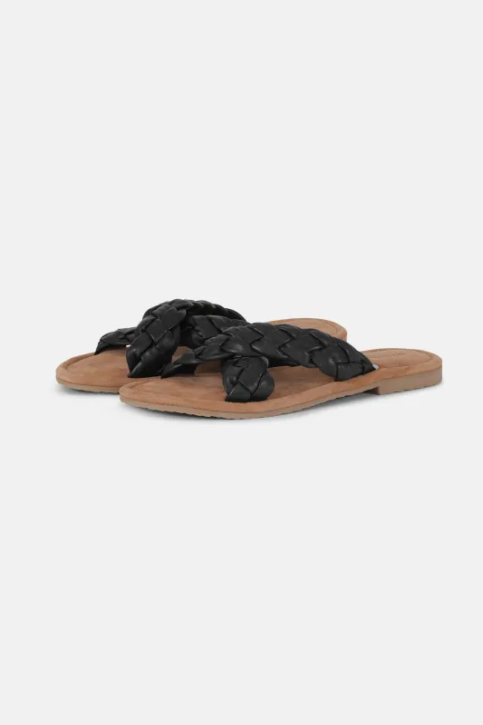 Leather Sandal - Black sold by Ilse Jacobsen