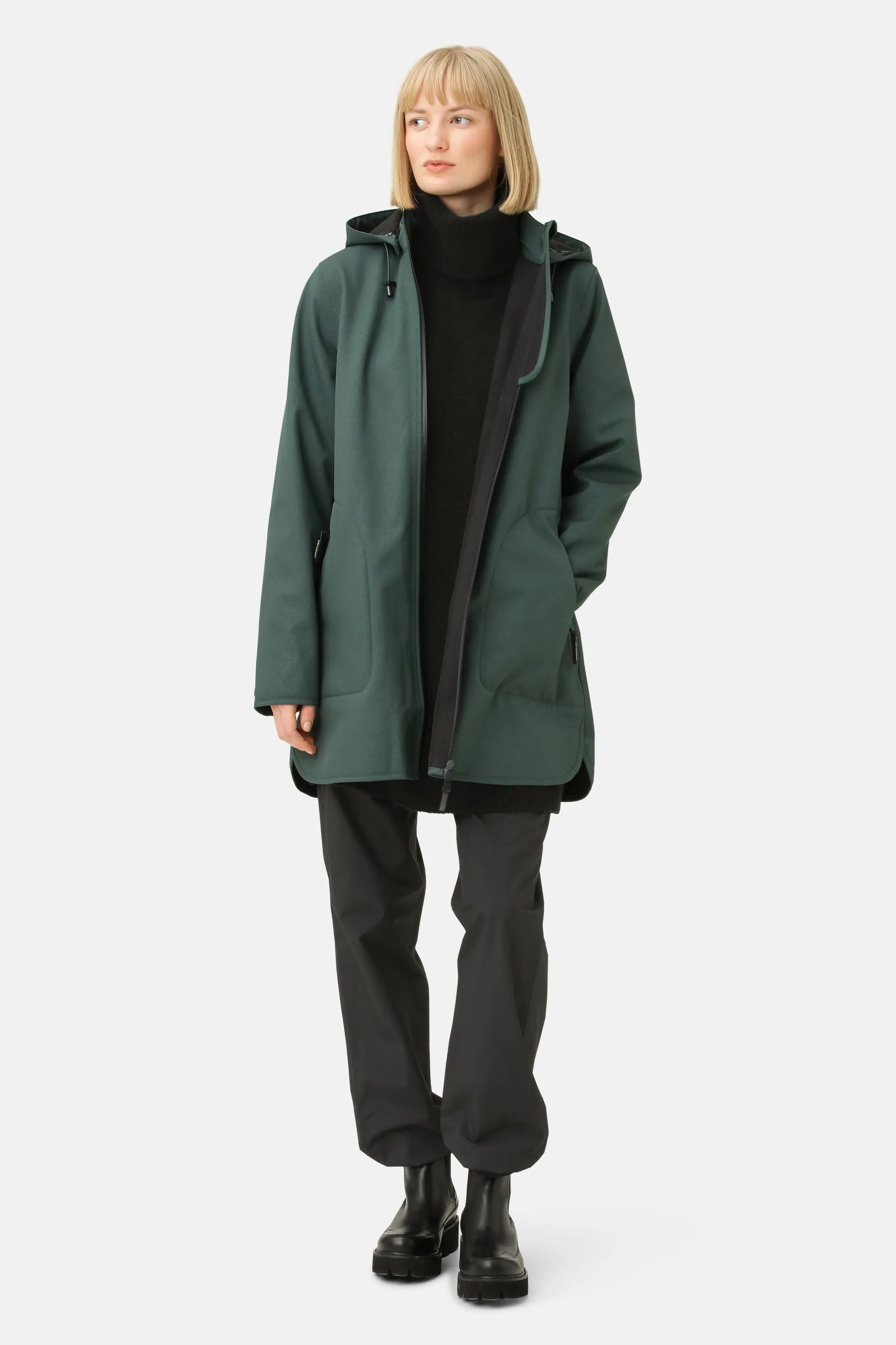 Softshell Raincoat A-line - Beetle sold by Ilse Jacobsen