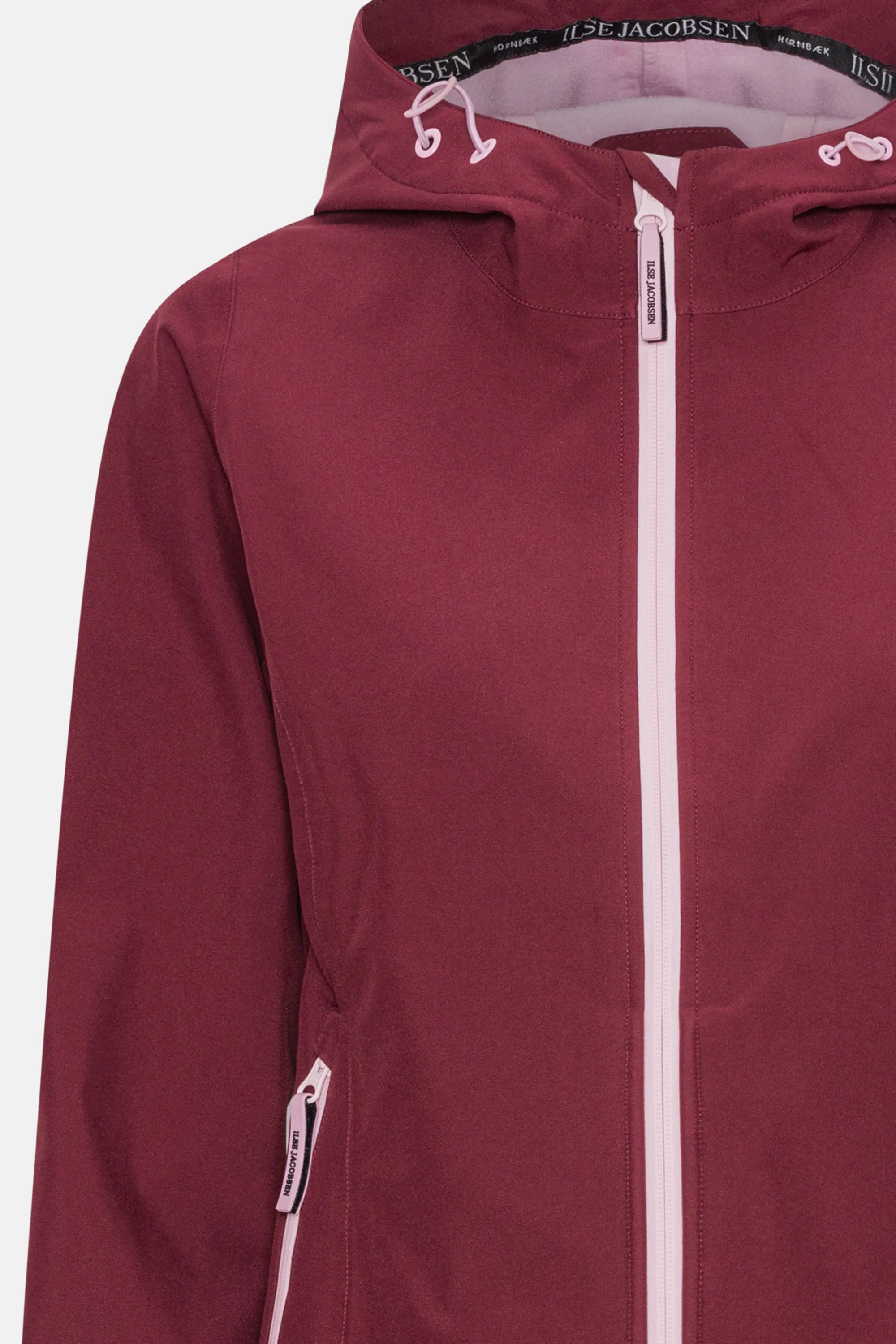 Short Softshell Raincoat - Maroon Banner sold by Ilse Jacobsen product image thumbnail 3