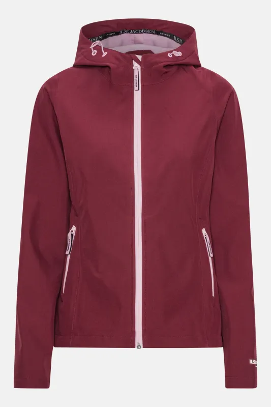 Short Softshell Raincoat - Maroon Banner made by Ilse Jacobsen