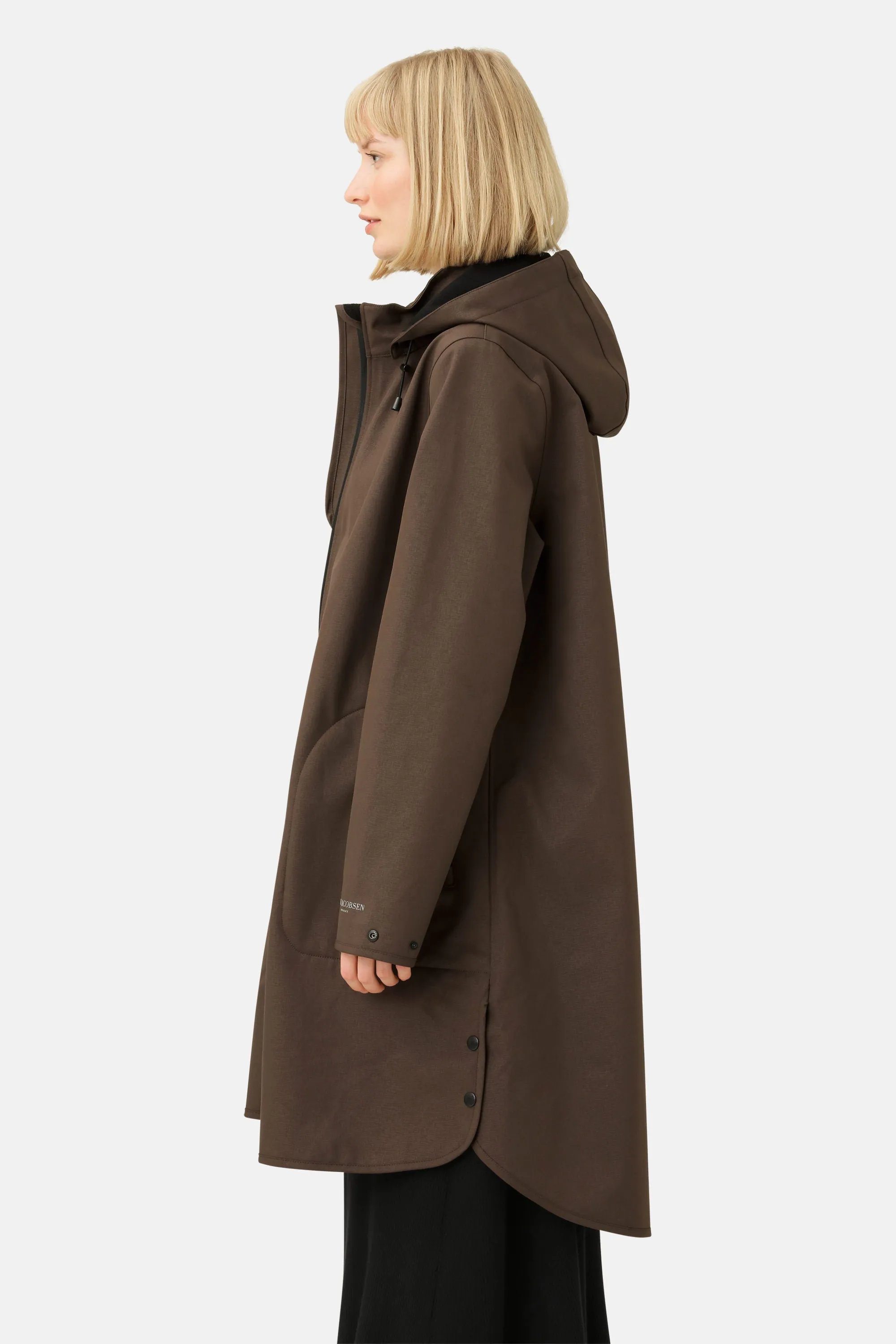 Softshell Raincoat A-line - Chocolate Brown sold by Ilse Jacobsen product image thumbnail 3