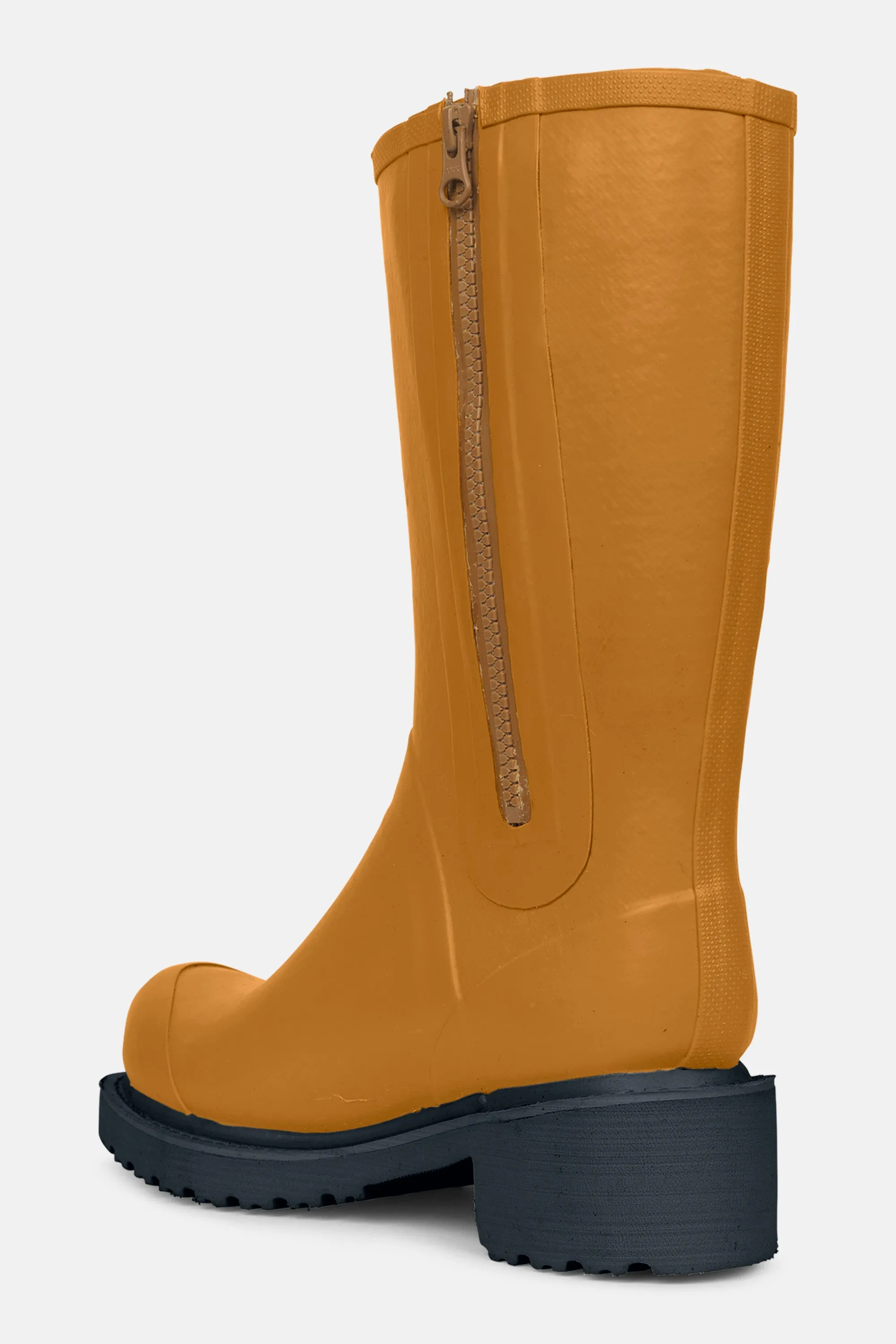 3/4 Rubber Boots With Zip - Dijon sold by Ilse Jacobsen product image thumbnail 2