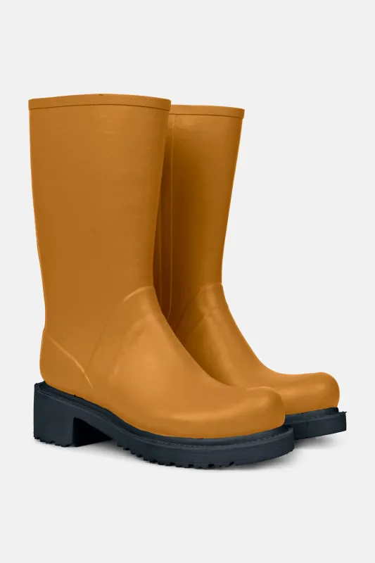 3/4 Rubber Boots With Zip - Dijon made by Ilse Jacobsen