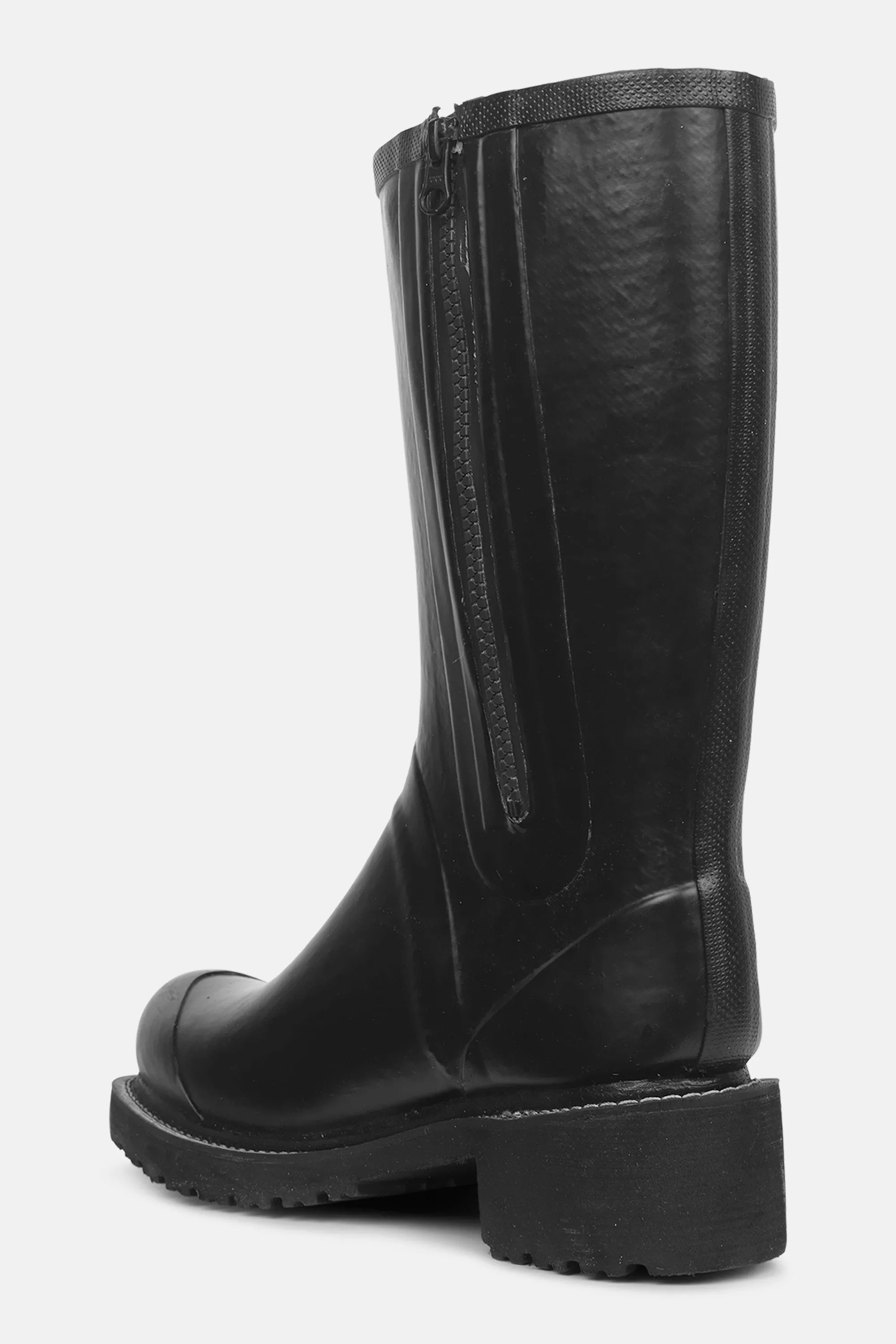 3/4 Rubber Boots With Zip - Black sold by Ilse Jacobsen product image thumbnail 2