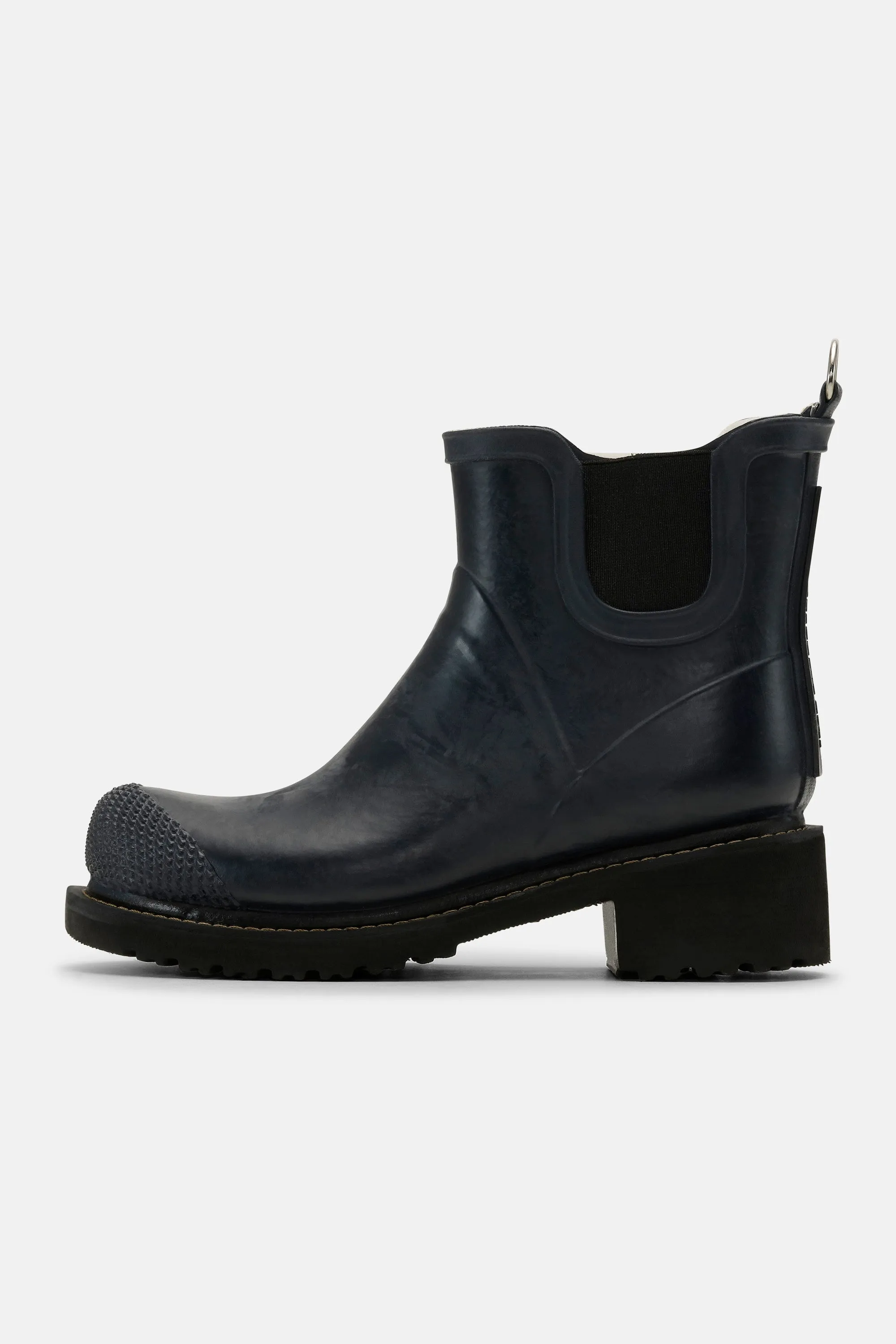 Short Rubber Boots With High Heel - Dark Indigo sold by Ilse Jacobsen product image thumbnail 2