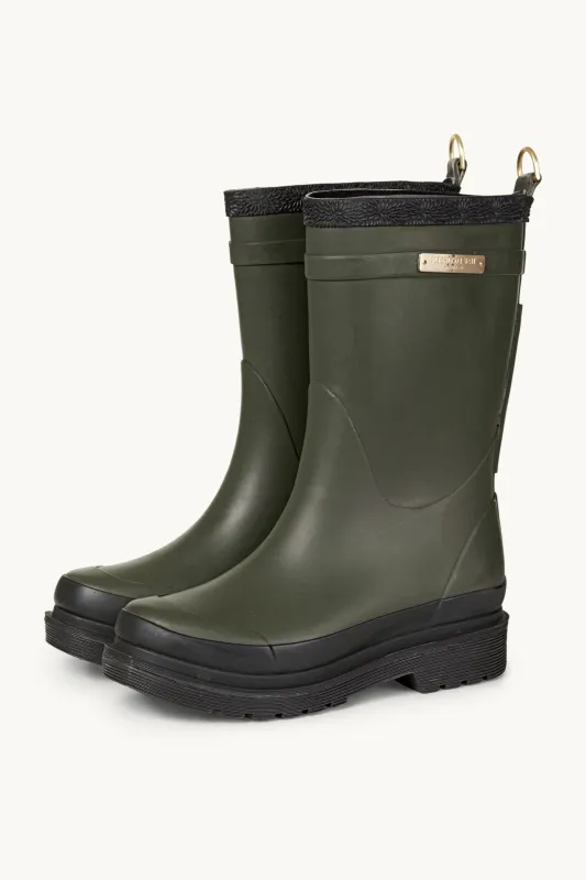 3/4 Rubber Boots - Army made by Ilse Jacobsen