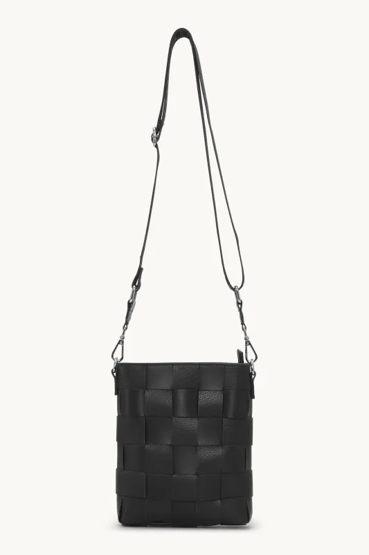 Braided Squared Cross-Body - Black made by Ilse Jacobsen
