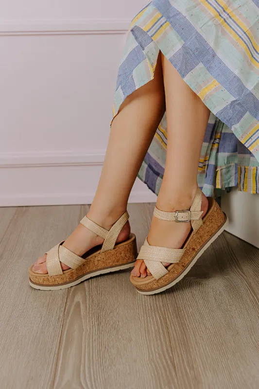 The Marina Raffia Woven Wedge sold by Impressions