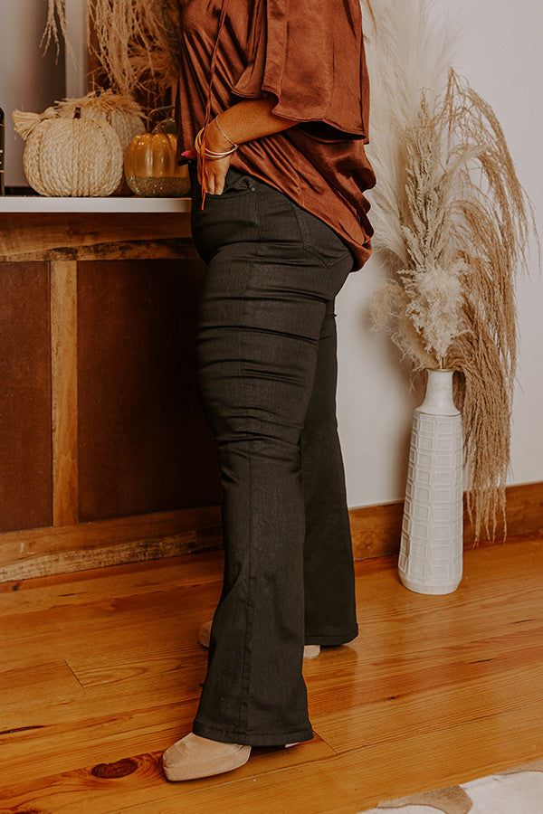 The Ashley High Waist Coated Flare Curves sold by Impressions product image thumbnail 3