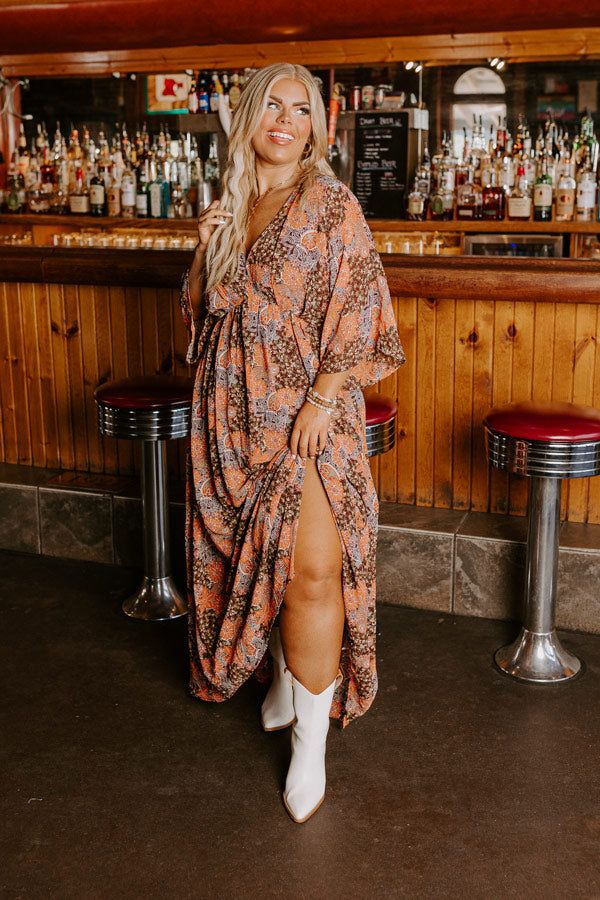 Whimsical Ways Maxi In Brown Curves sold by Impressions product image thumbnail 5