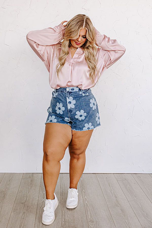 Reaching Out To You Shift Top In Pink Curves sold by Impressions