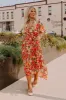 Fall Harvest Floral Maxi Dress Curves sold by Impressions