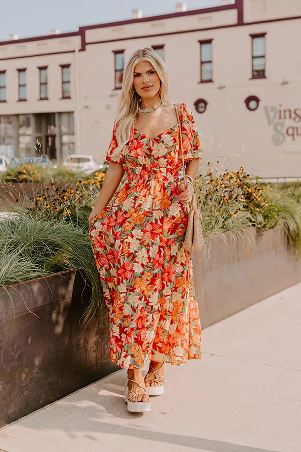 Fall Harvest Floral Maxi Dress Curves sold by Impressions product image thumbnail 4